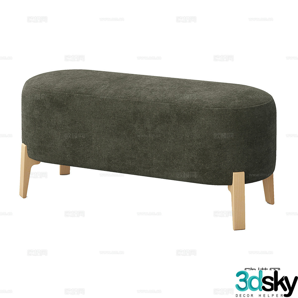 Simple sofa stool stool low stool 3d model