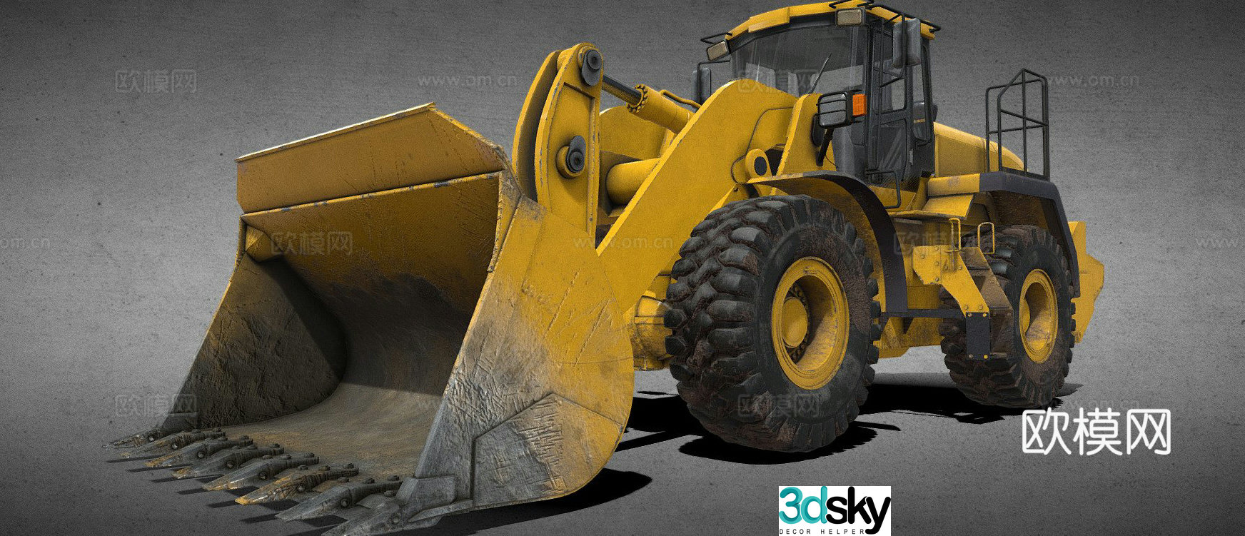 loader excavator shovel 3d model