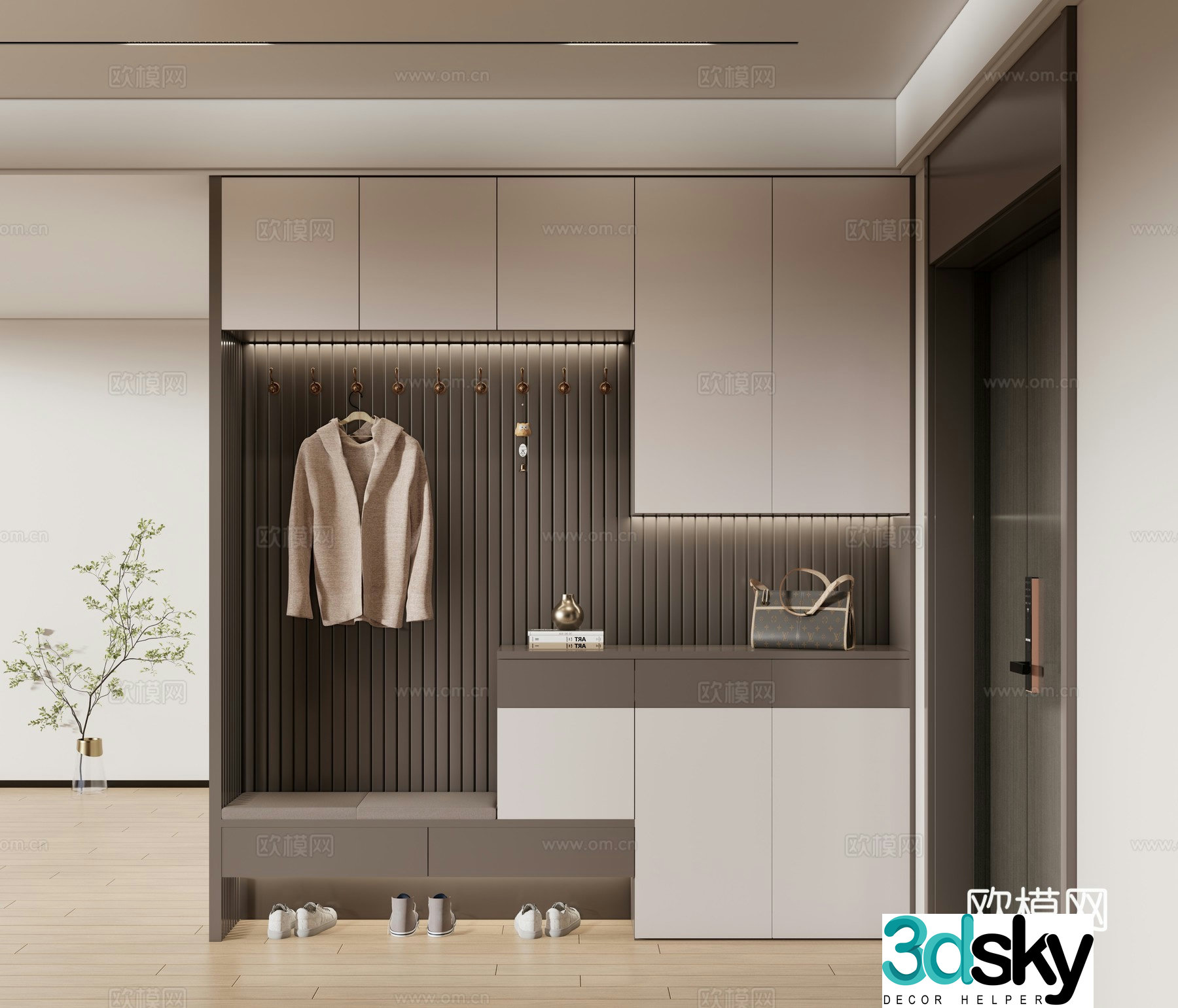 Entry shoe cabinet Entrance shoe cabinet 3D model