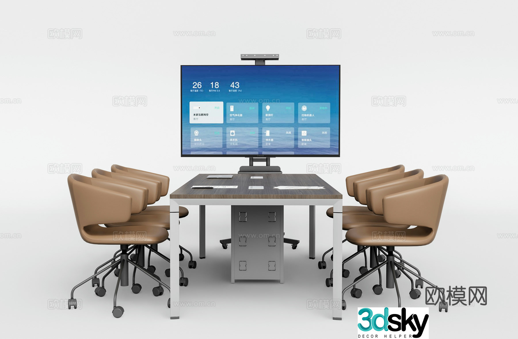 Modern conference table conference table 3d model