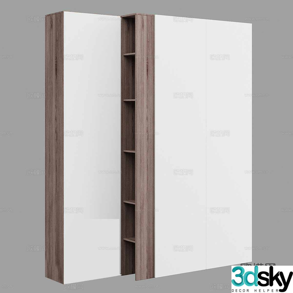 Nordic simple wardrobe 3d model