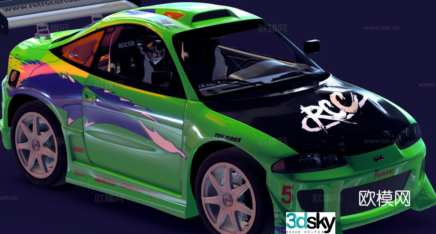 car street racing 3d model