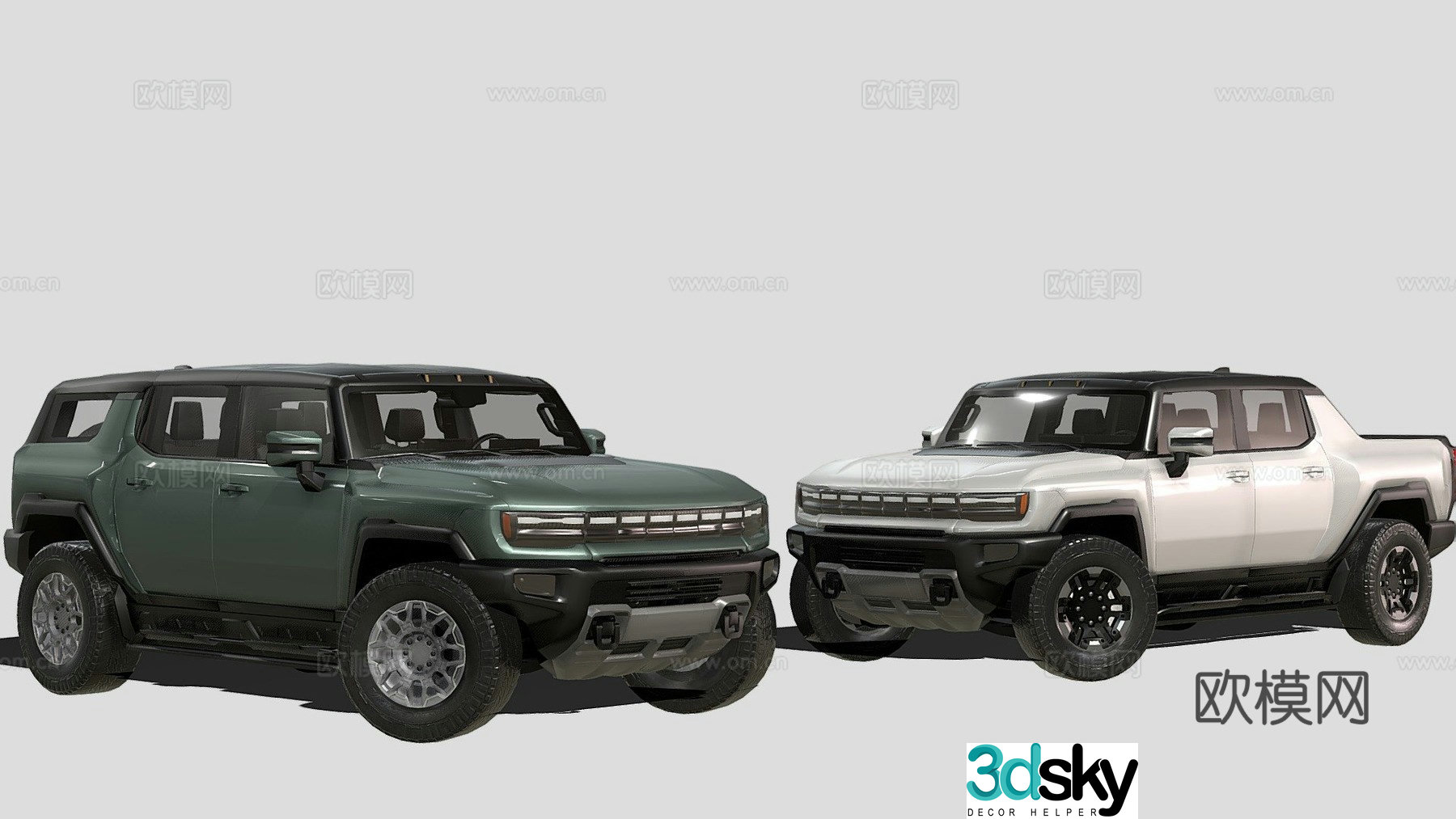 Hummer EV Electric SUV Pickup 2022 Car 3d Model