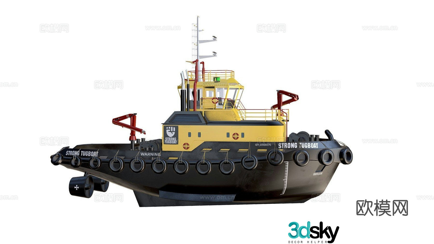 tugboat 3d model