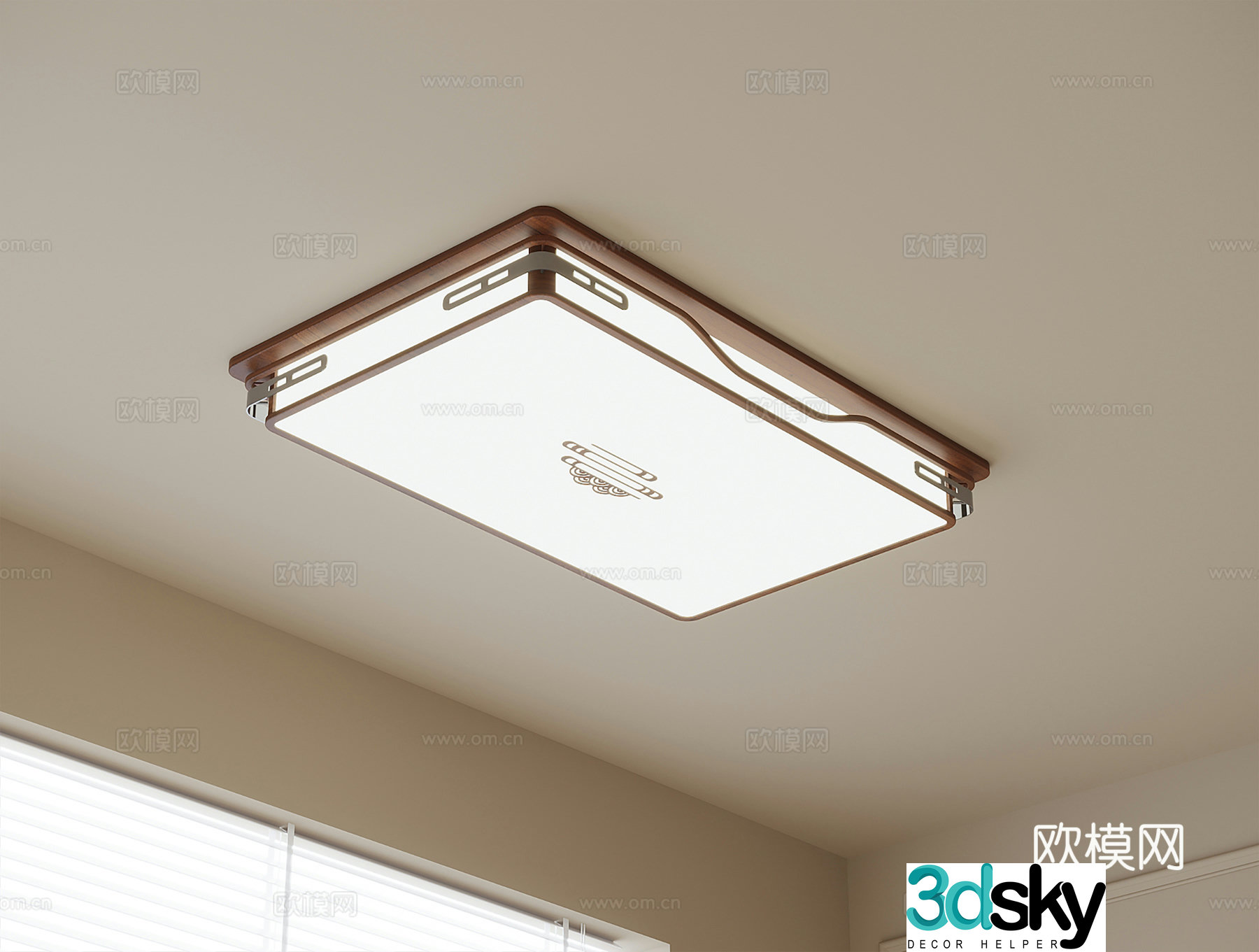 New Chinese style ceiling lamp 3d model
