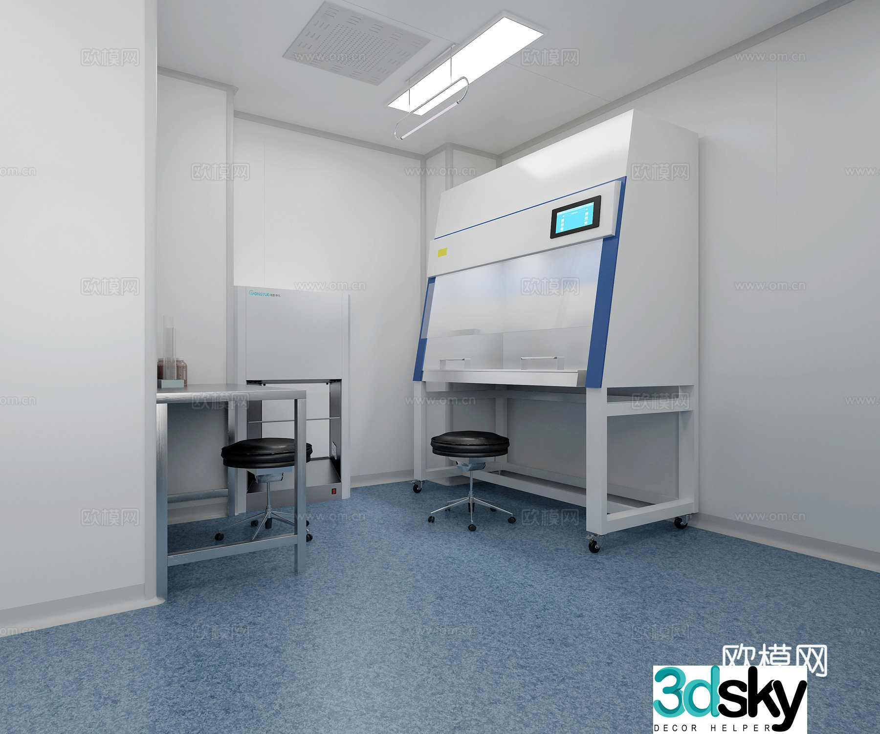 PCR laboratory 3d model