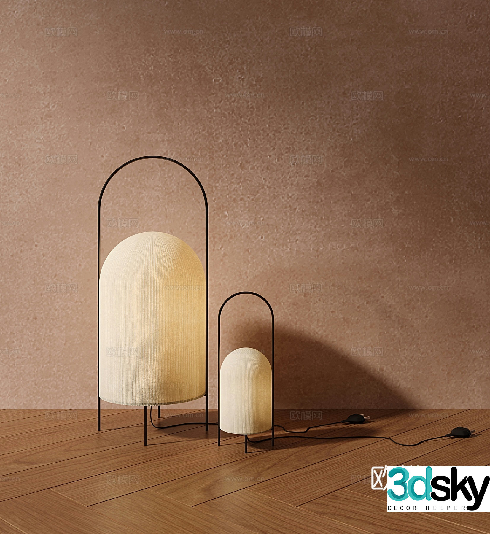 New Chinese style floor lamp floor lamp 3d model