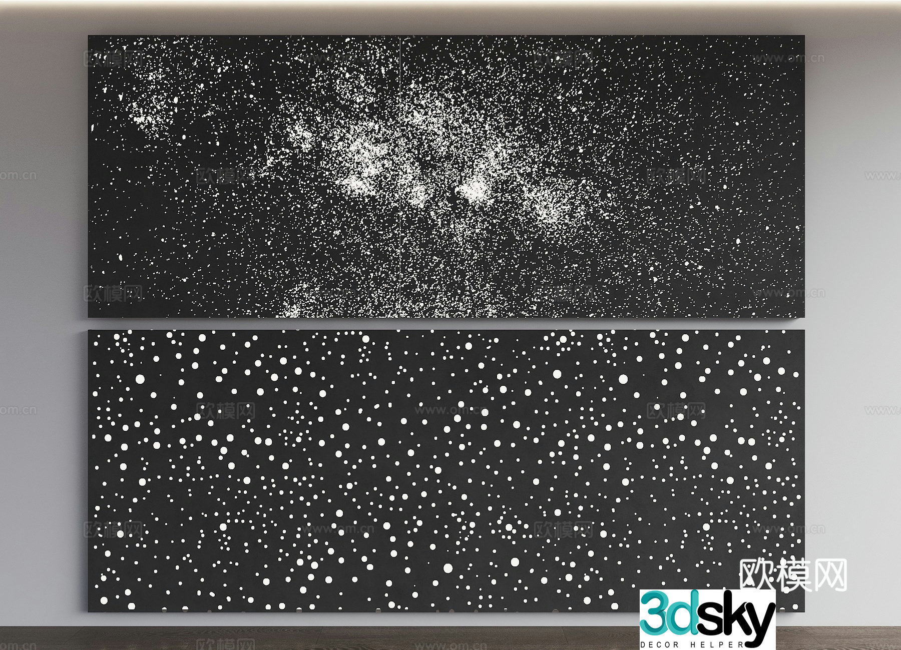 Translucent background wall Luminous background wall 3D model