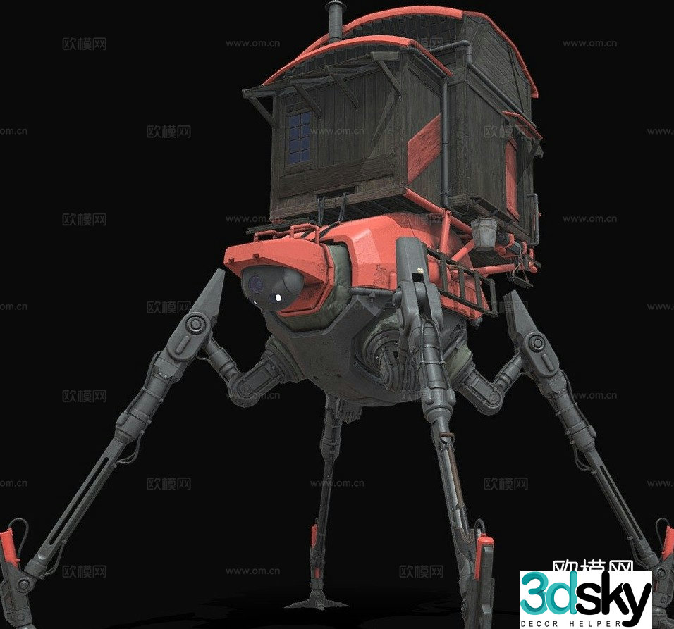 SwampStrider reconnaissance robot 3d model