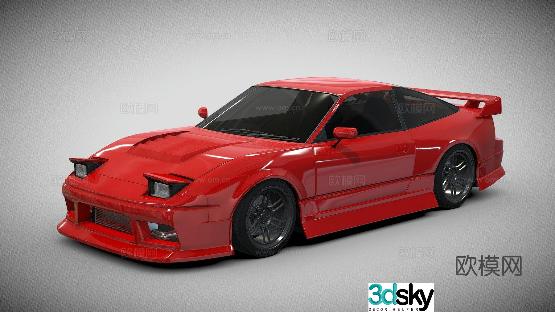 Nissan 180SX modified car sports car 3d model