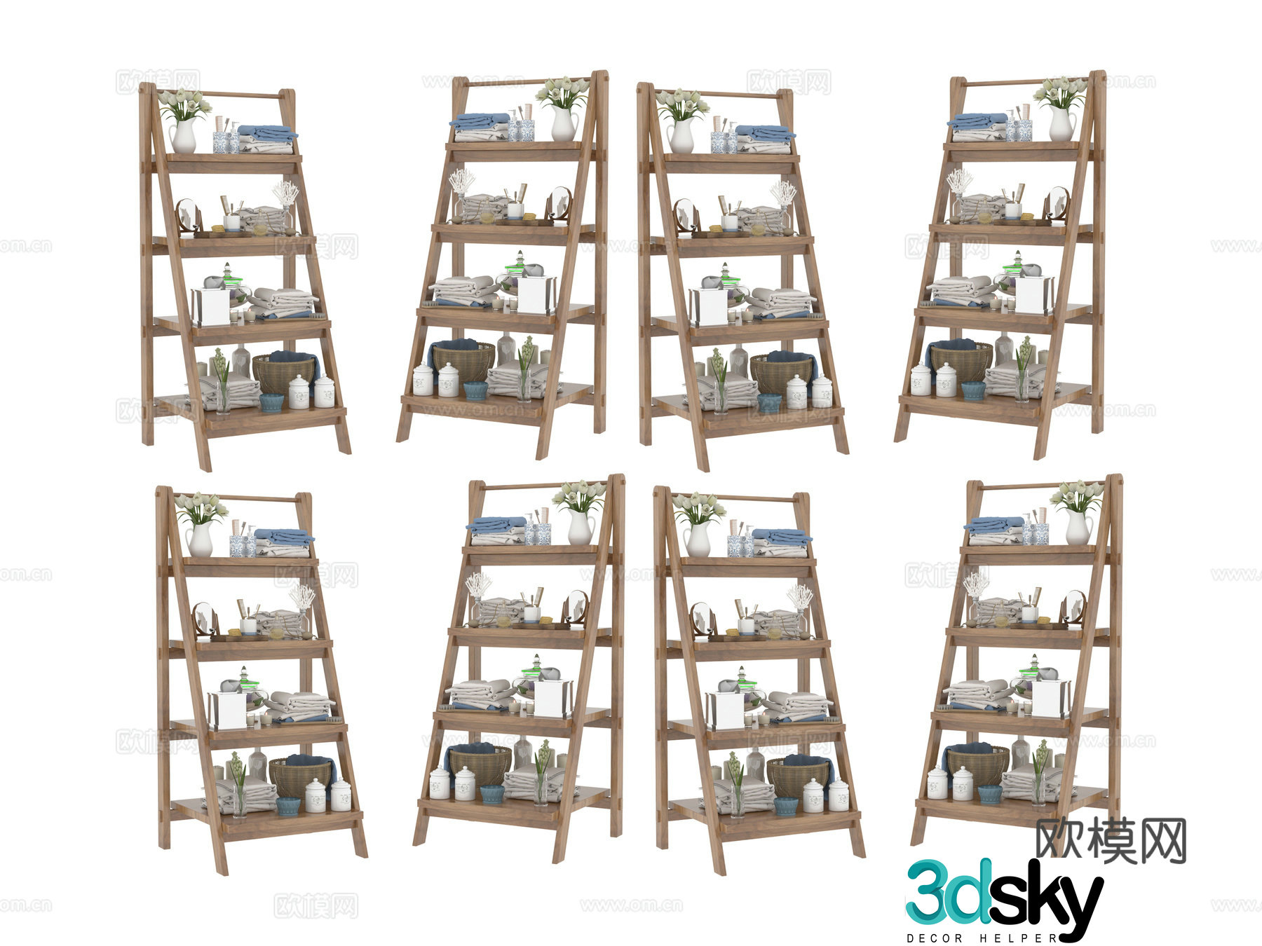 Bathroom rack storage rack daily necessities 3d model