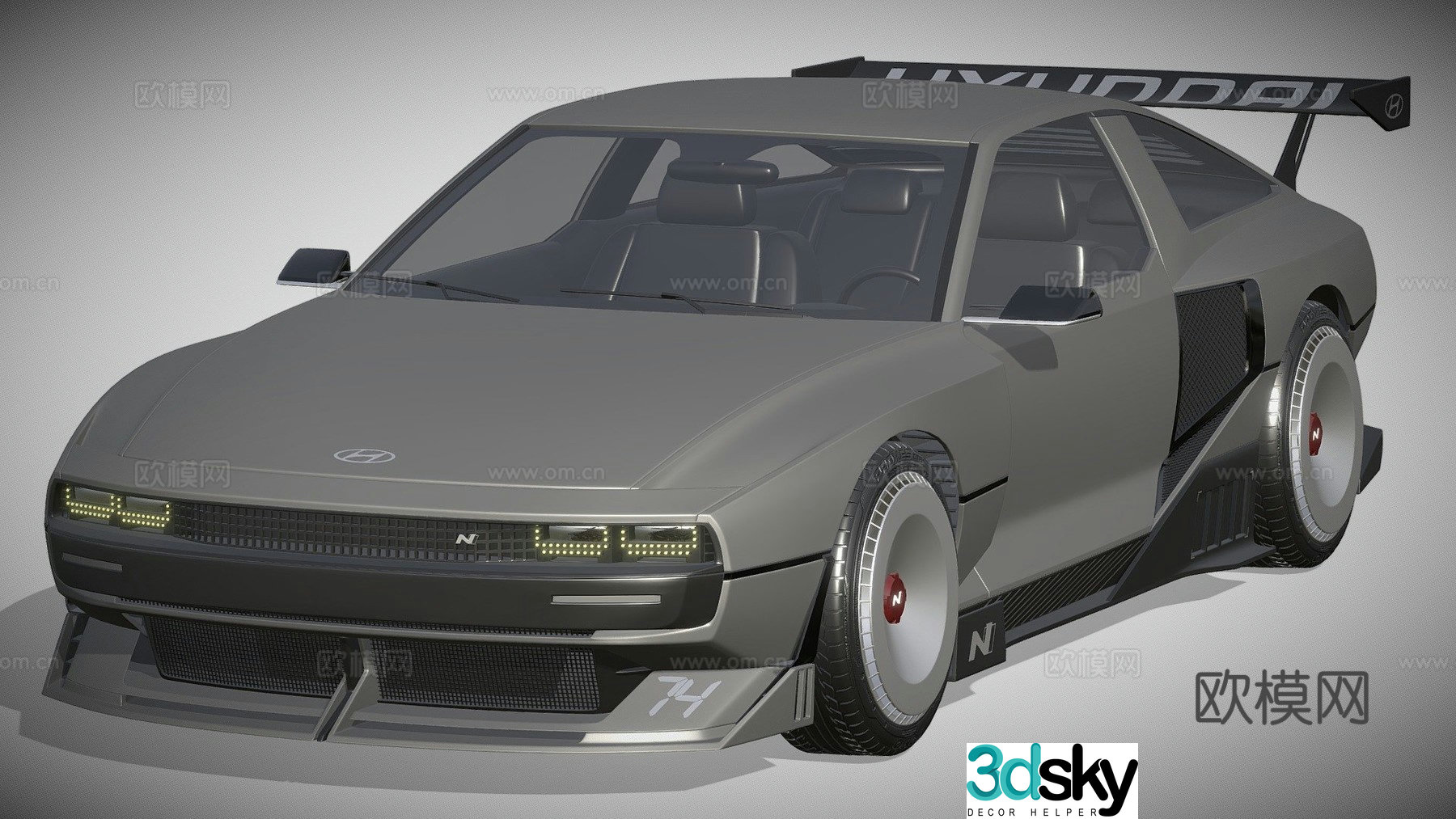 Hyundai N Vision 74 car sedan sports car 3d model