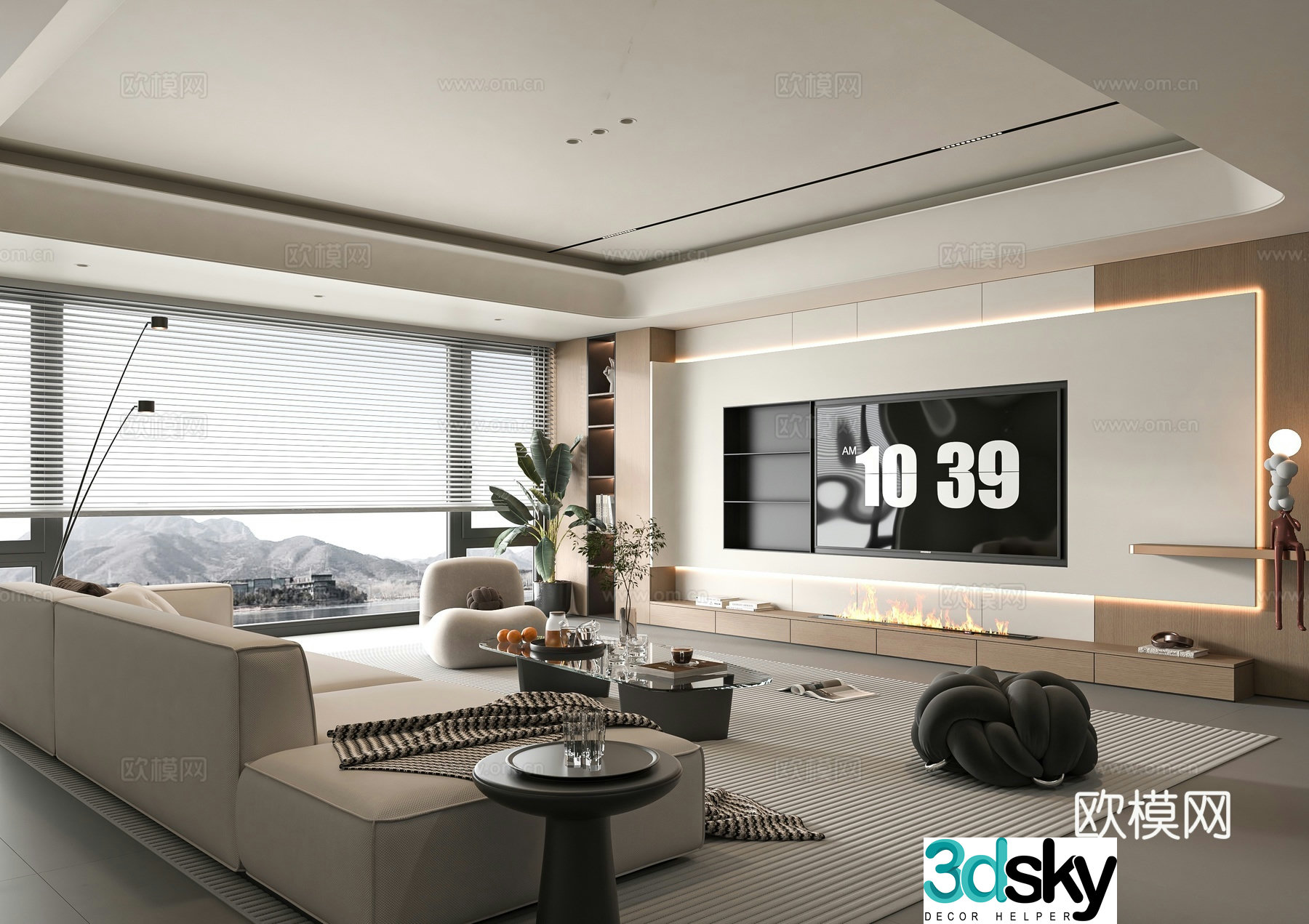 Modern living room 3d model