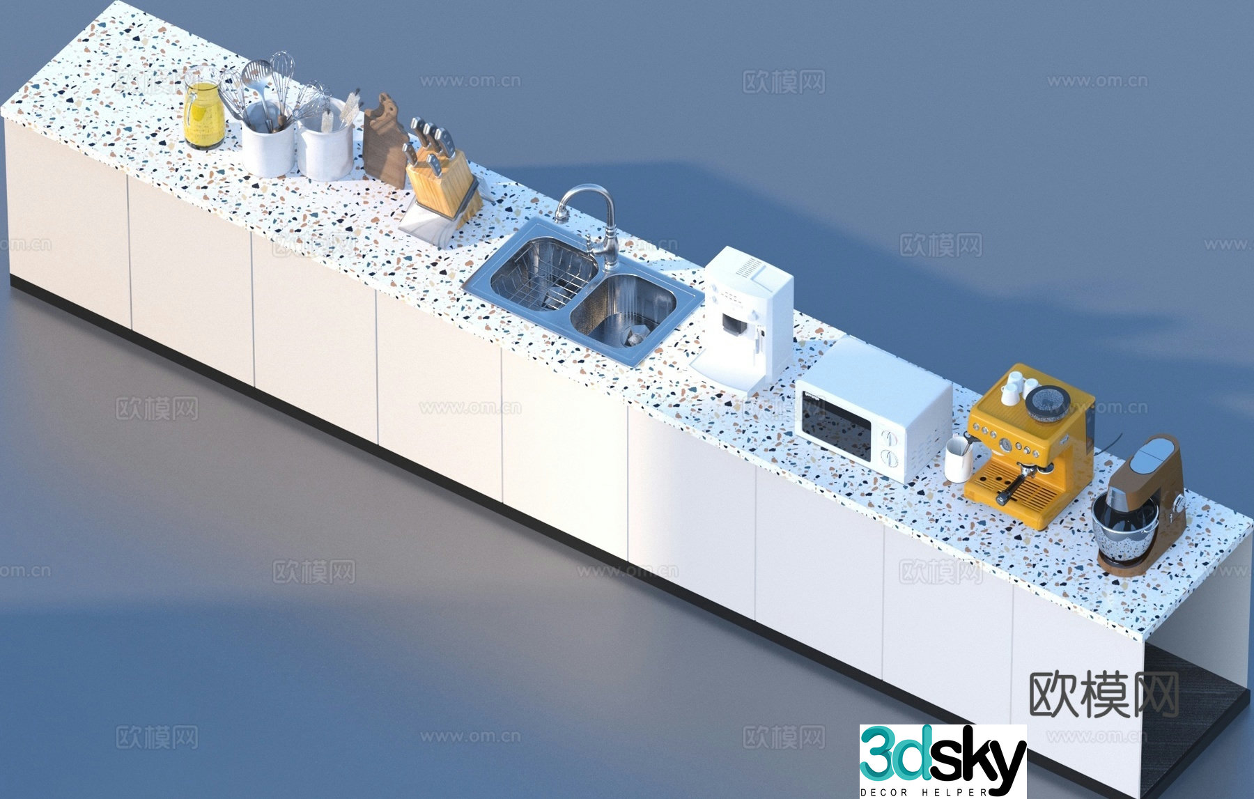 3D model of catering kitchen equipment