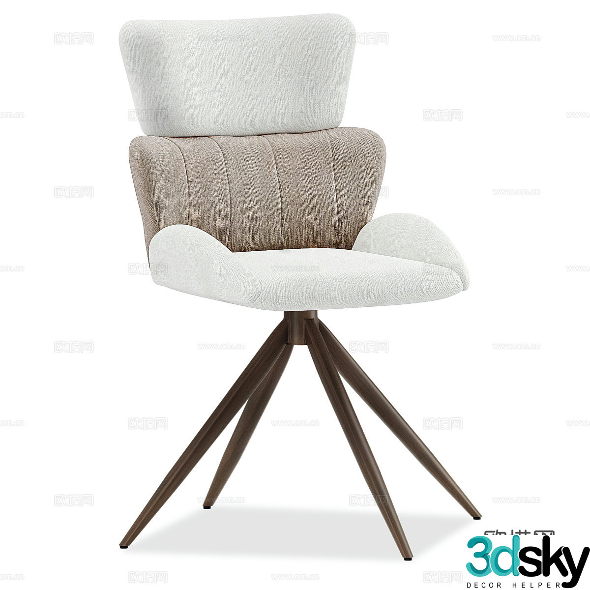 Modern chair dining chair 3d model