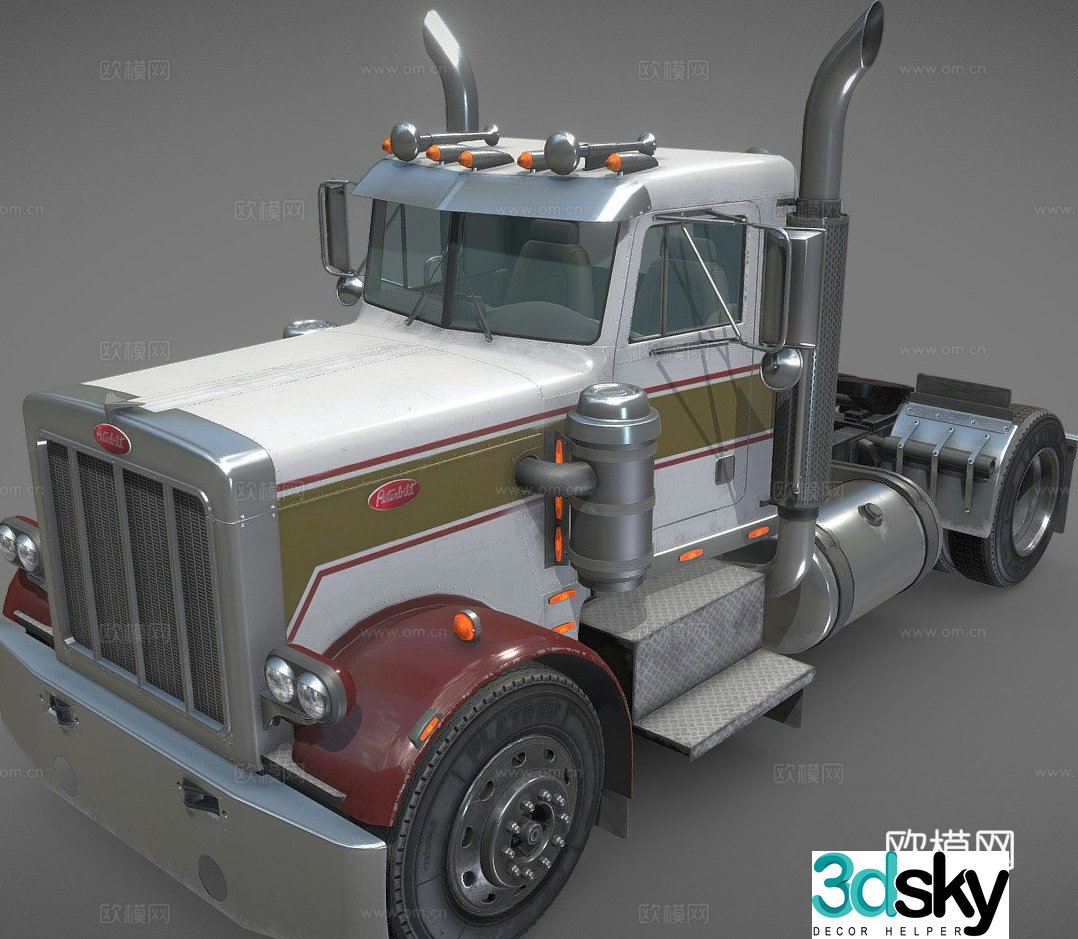semitrailer truck 3d model