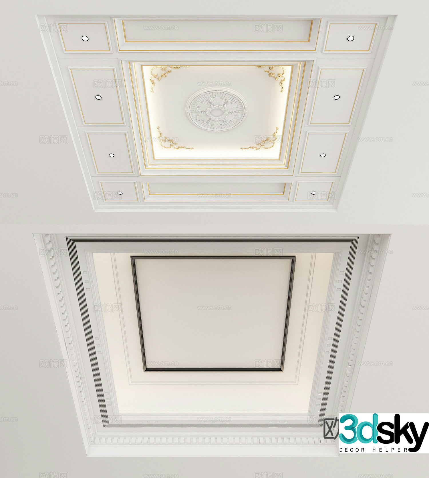 European style ceiling 3D model