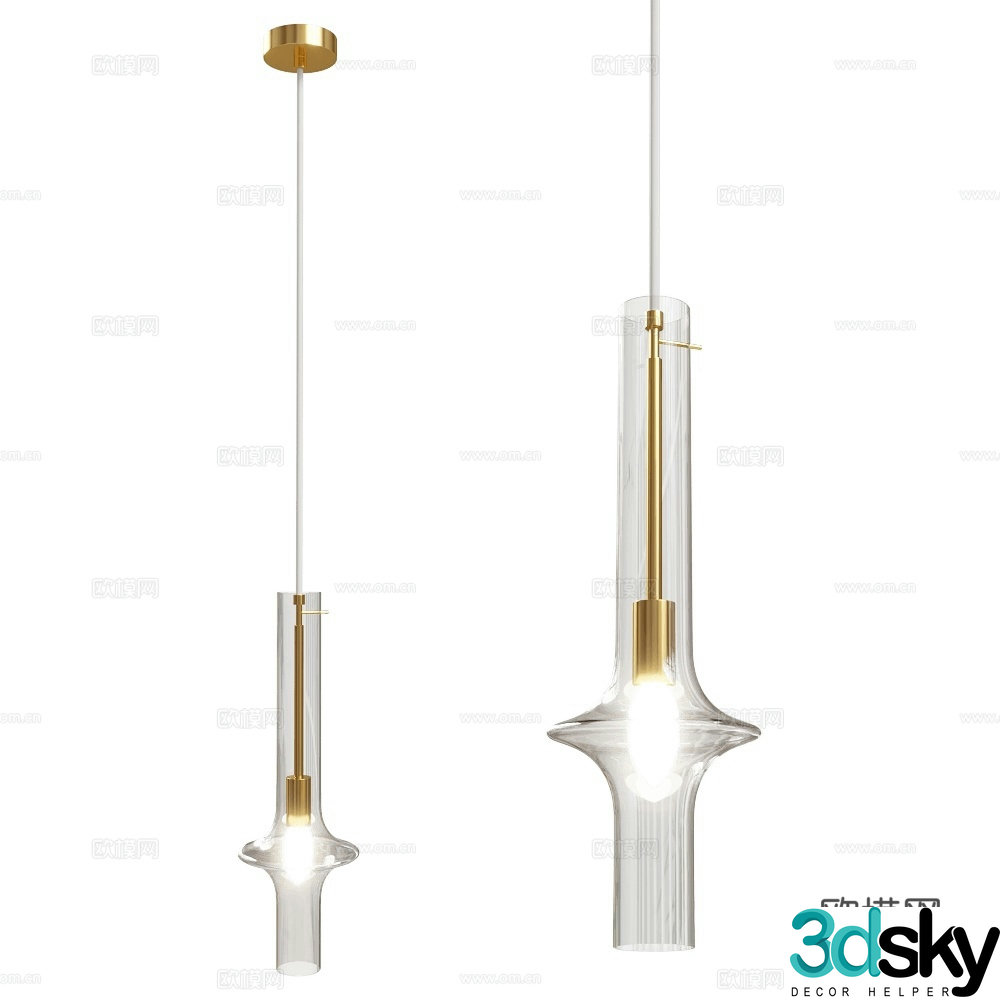 Stilfort glass chandelier 3d model