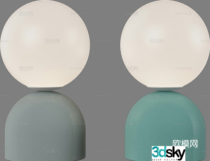 Simple desk lamp round desk lamp 3d model