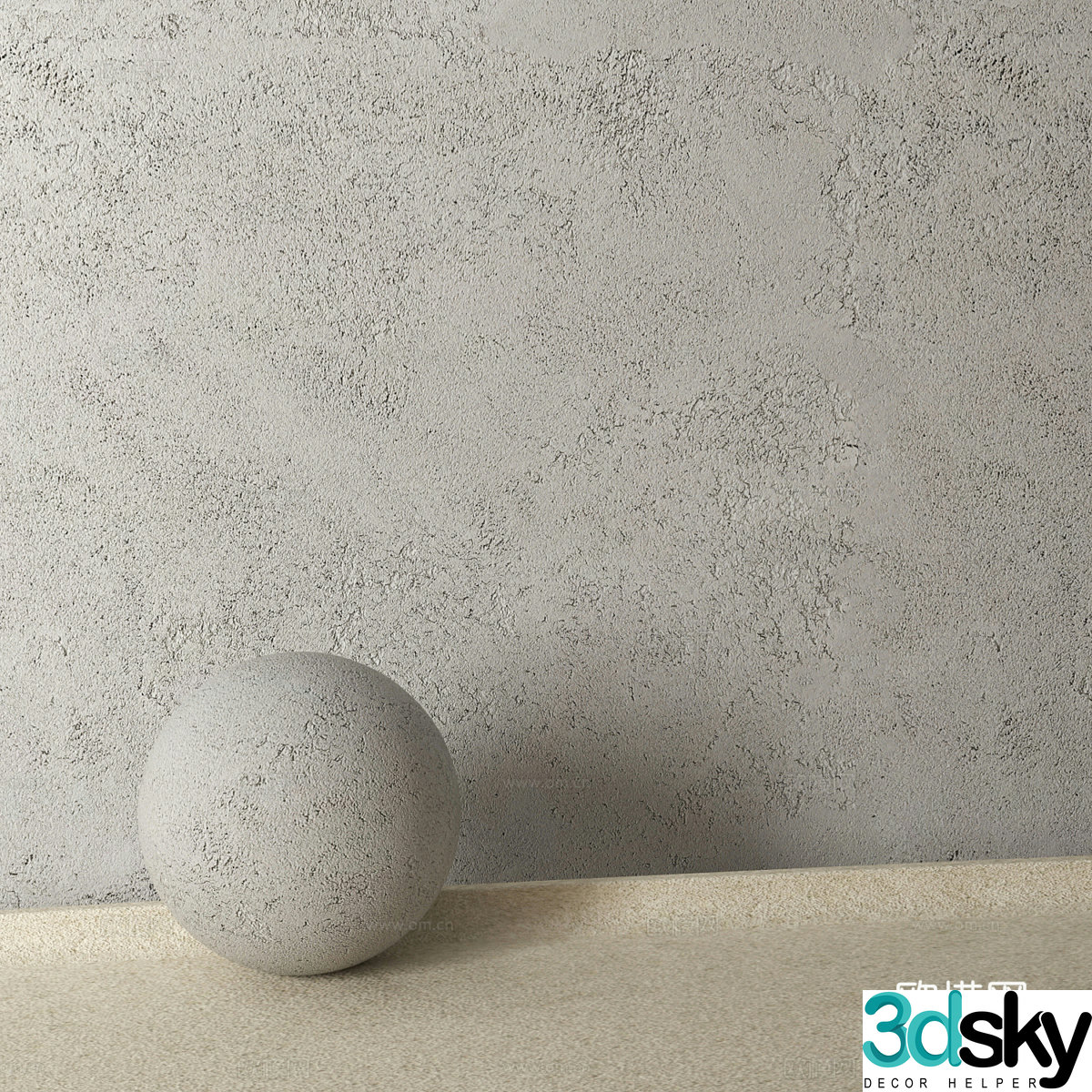 Modern latex paint texture paint microcement 3D model