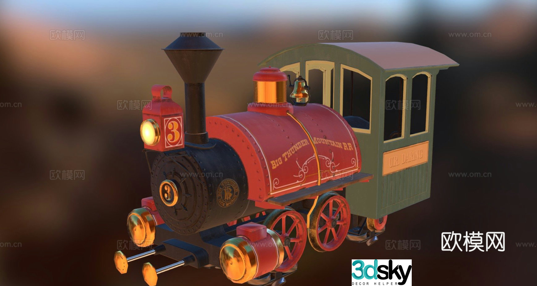 train rail rail car 3d model