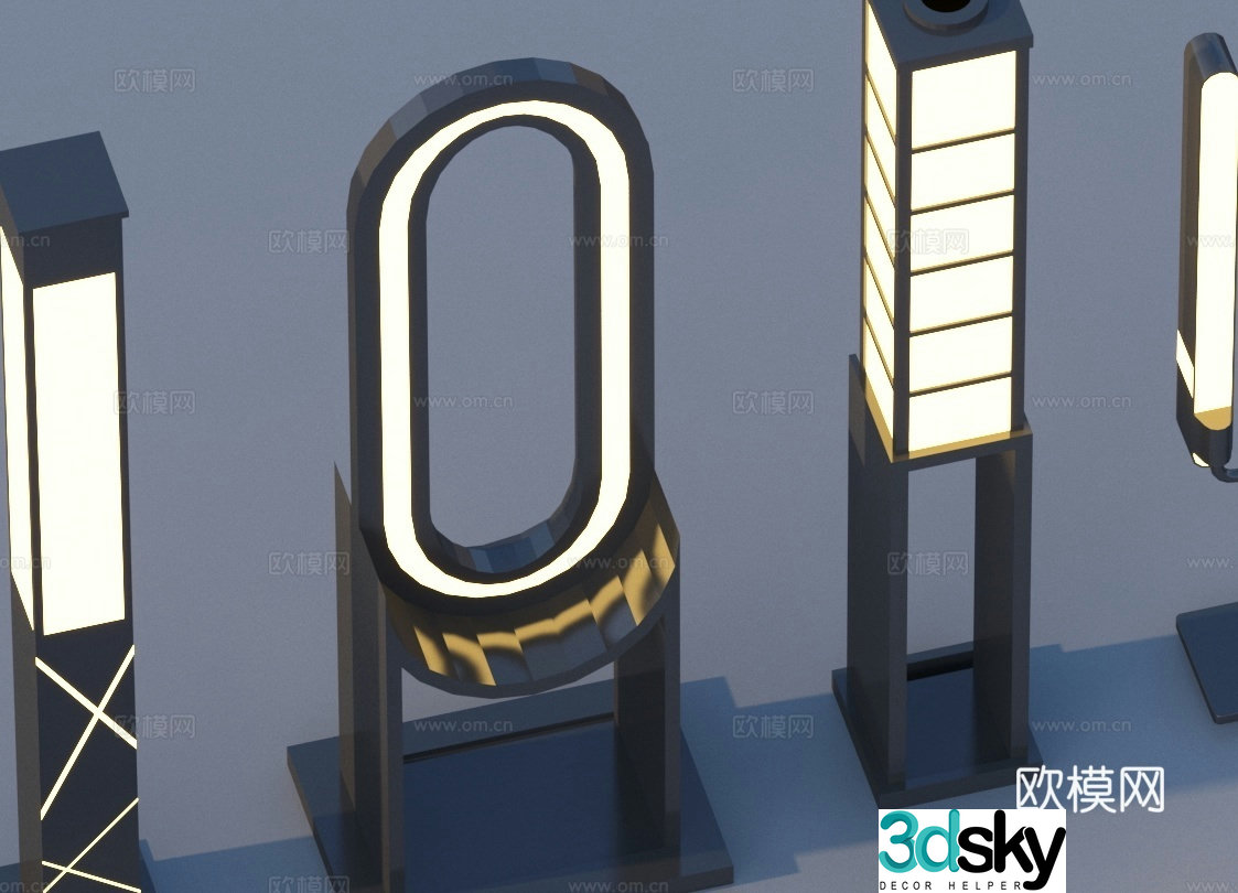 Landscape light lawn light garden light outdoor light 3d model