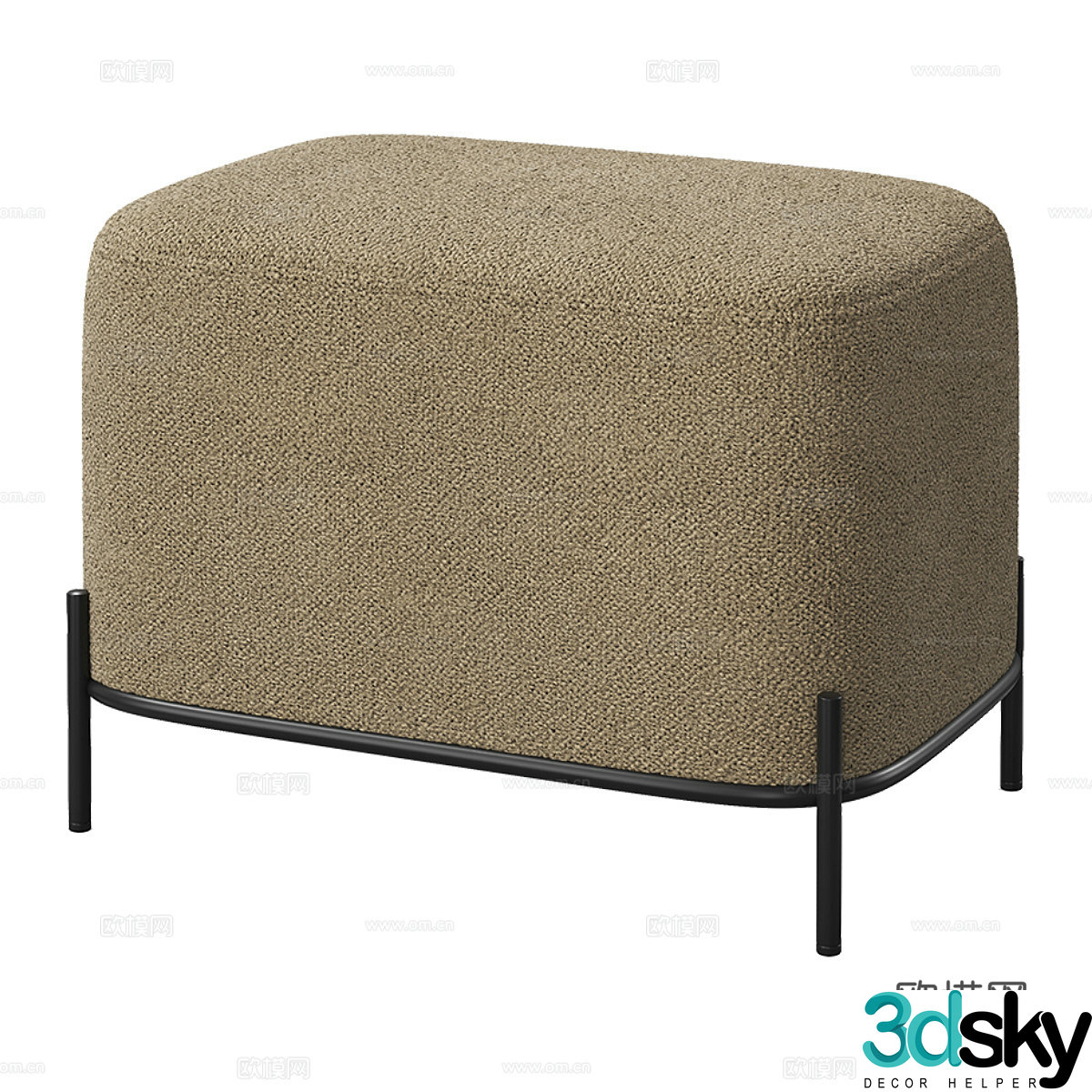 Modern sofa stool low stool stool 3d model