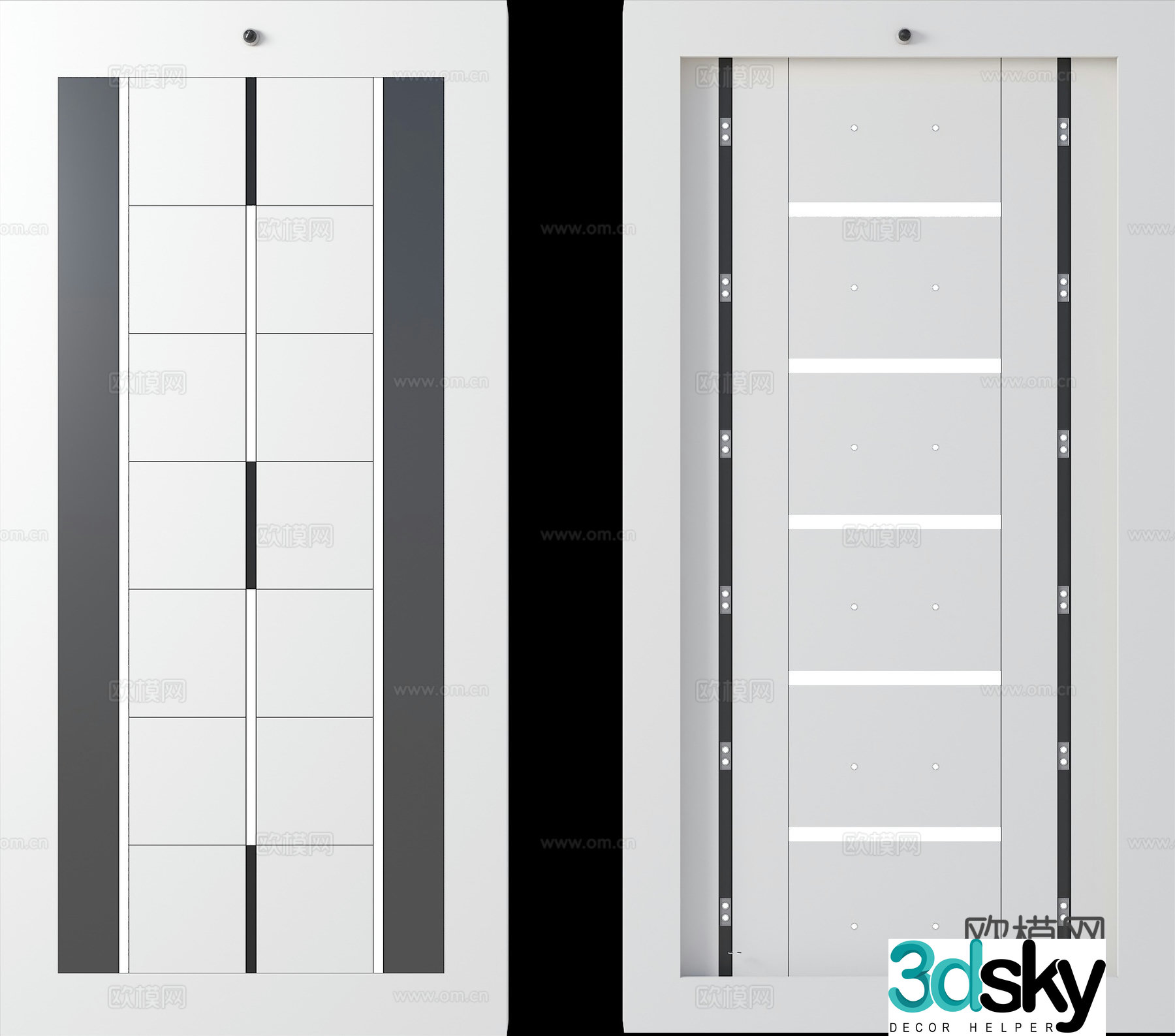 Office ceiling square ceiling aluminum gusset plate ceiling 3d model