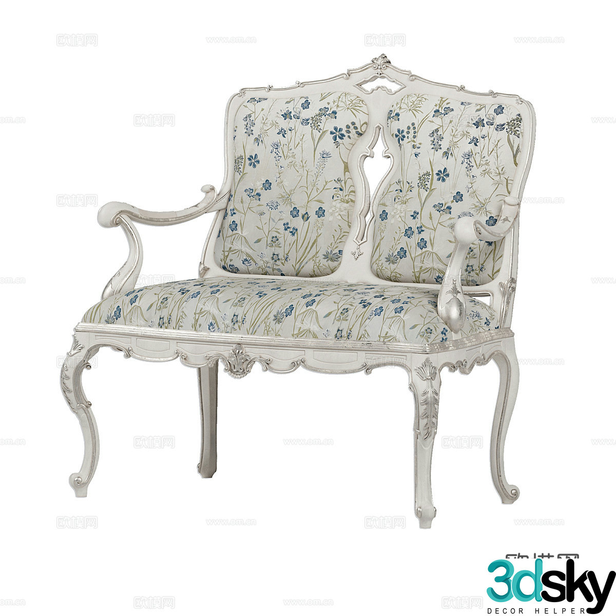 French love sofa 3d model