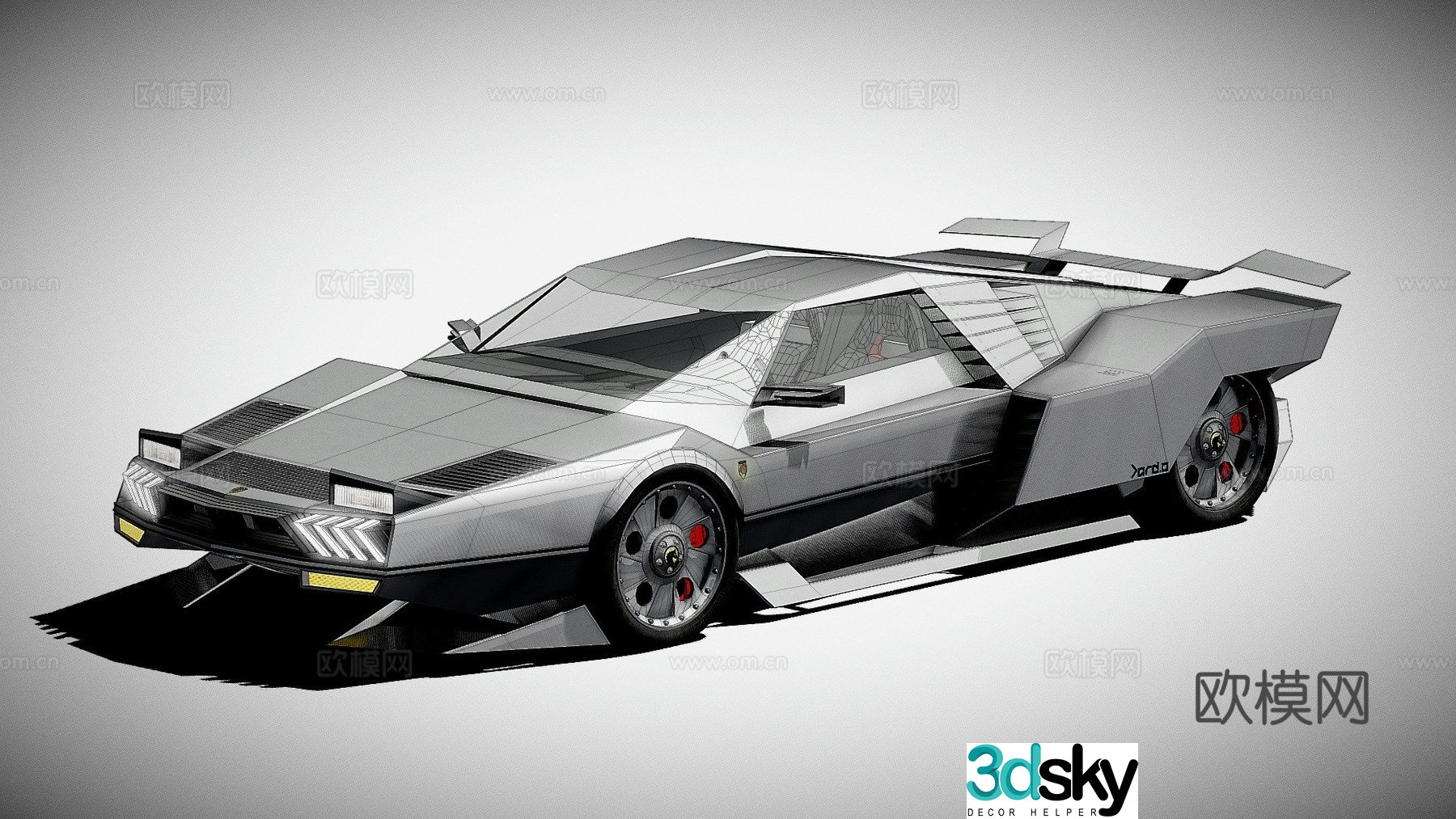 car racing sports car 3d model