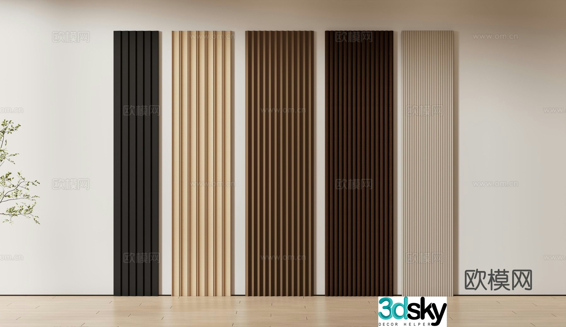 Wainscoting grating Great Wall board 3D model