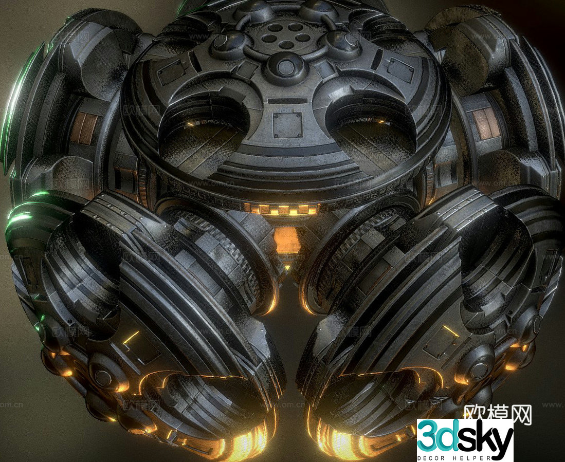 UFO type 7 spacecraft 3d model