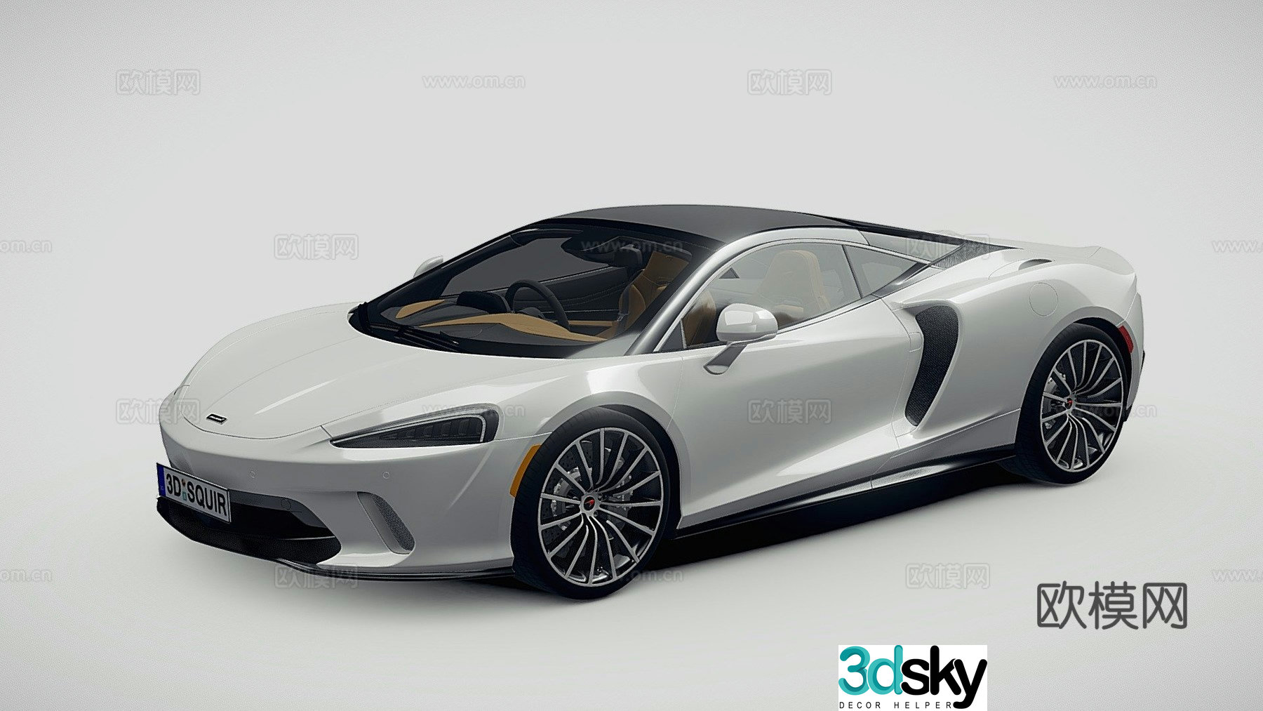 mclaren gt 2020 car sports car 3d model