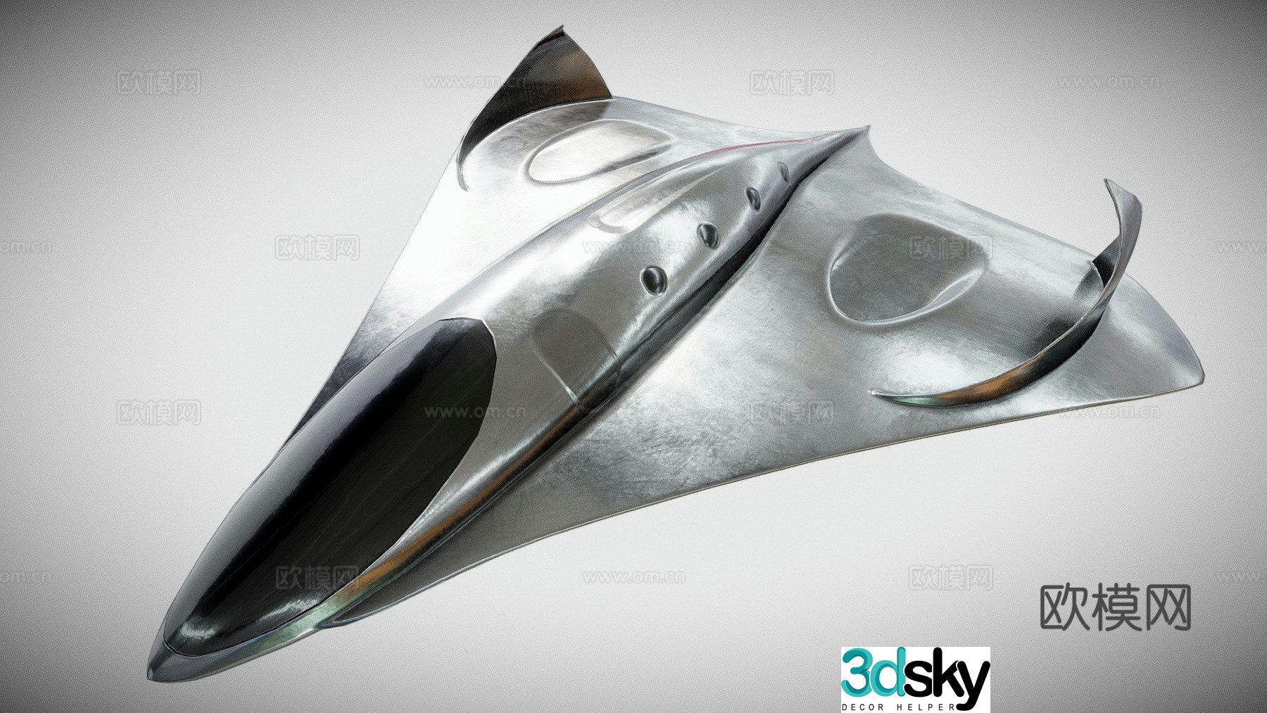 combat aircraft spaceship science fiction aircraft 3d model