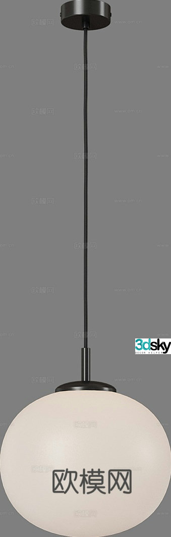 Simple chandelier spherical chandelier 3d model