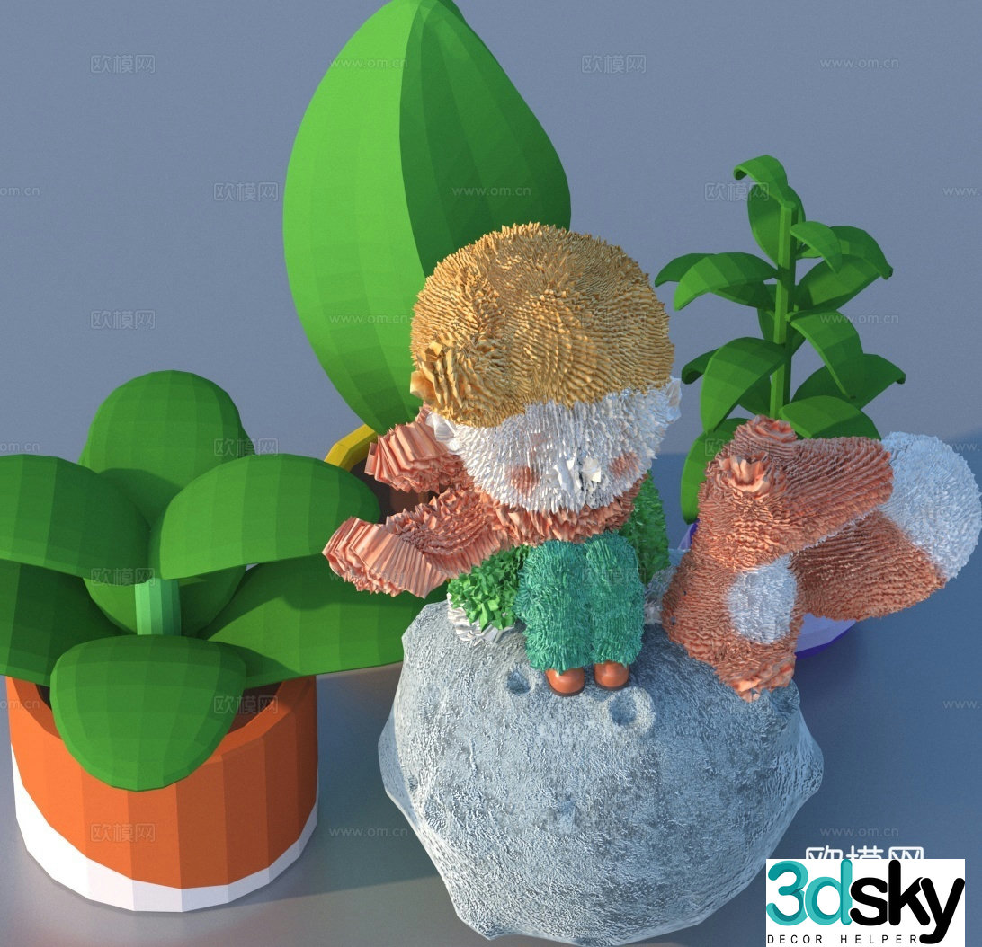 Cartoon Toy Children’s Toy Figure 3D Model