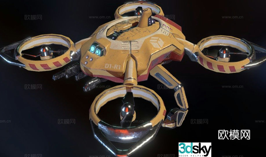 Cargo drone 3d model