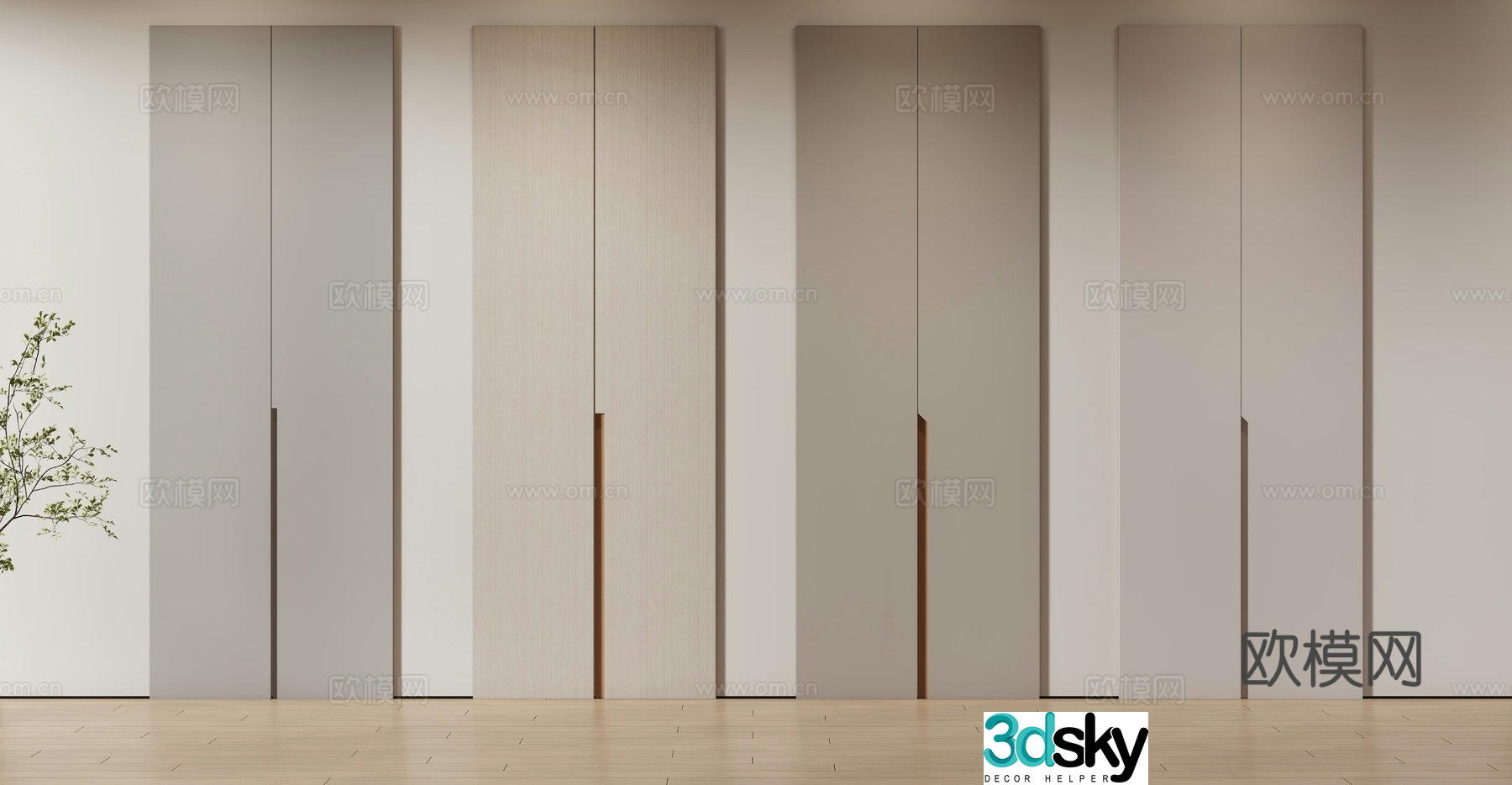Modern cabinet door cabinet door wardrobe door shoe cabinet door 3d model