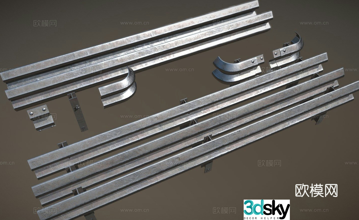 road fence 3d model