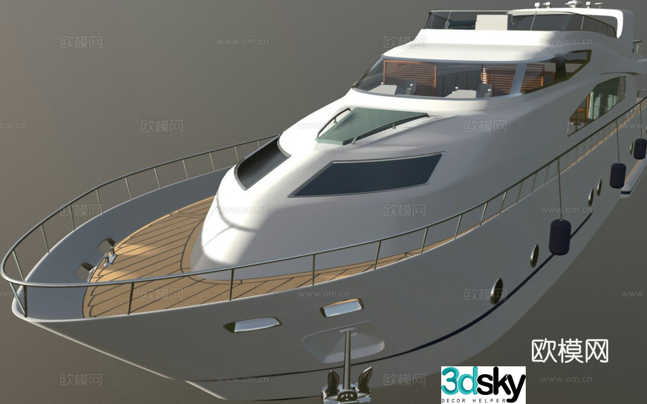 luxury yacht 3d model