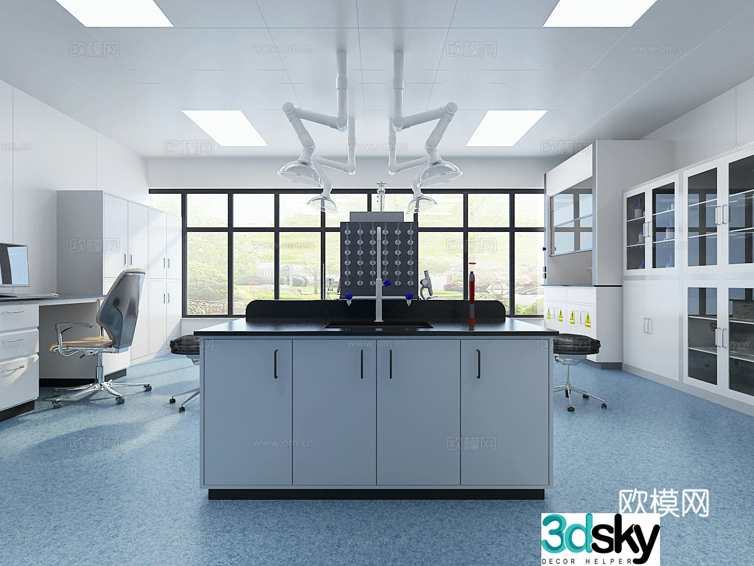 Modern laboratory 3d model
