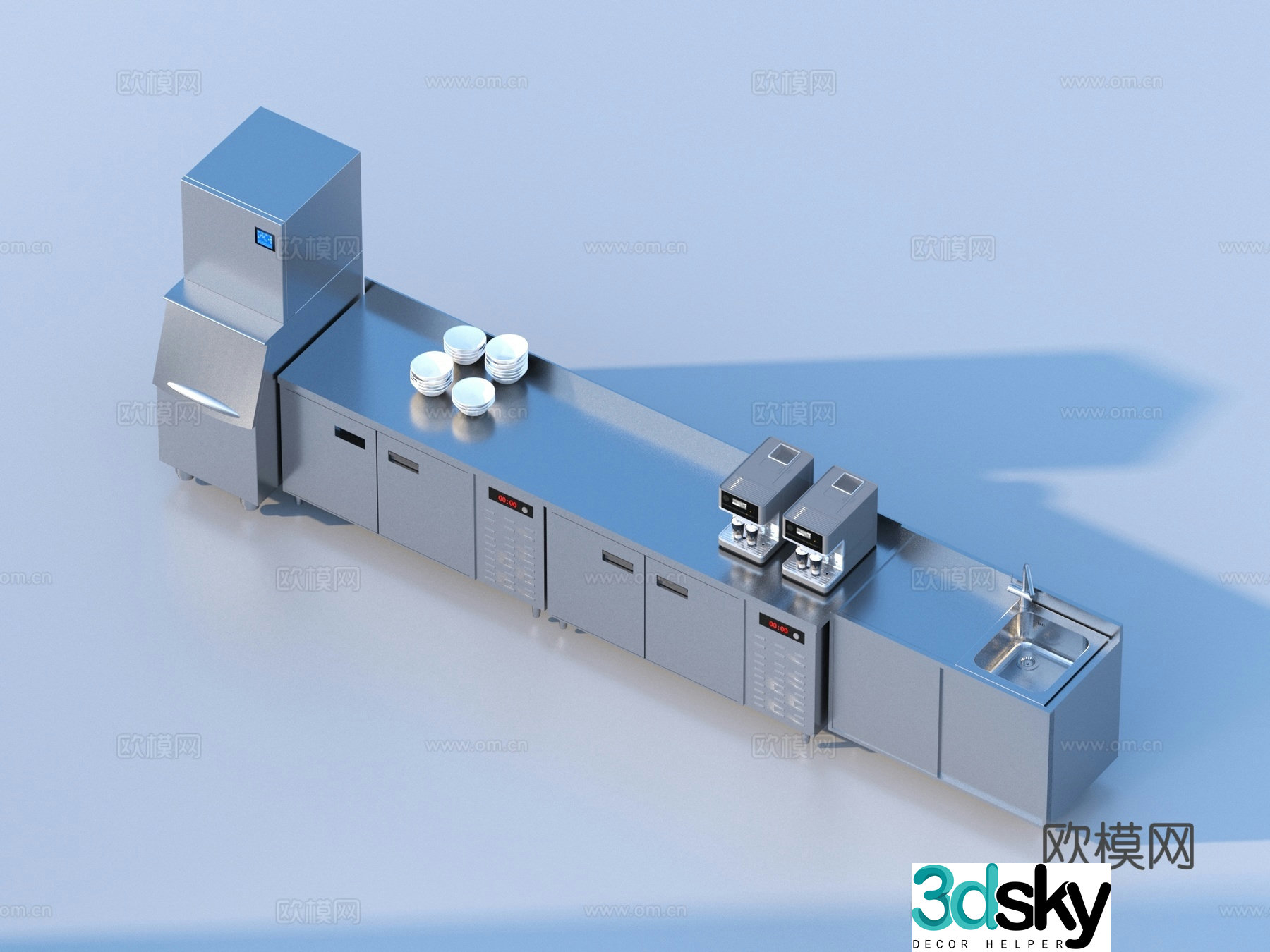 Catering equipment kitchen equipment 3d model