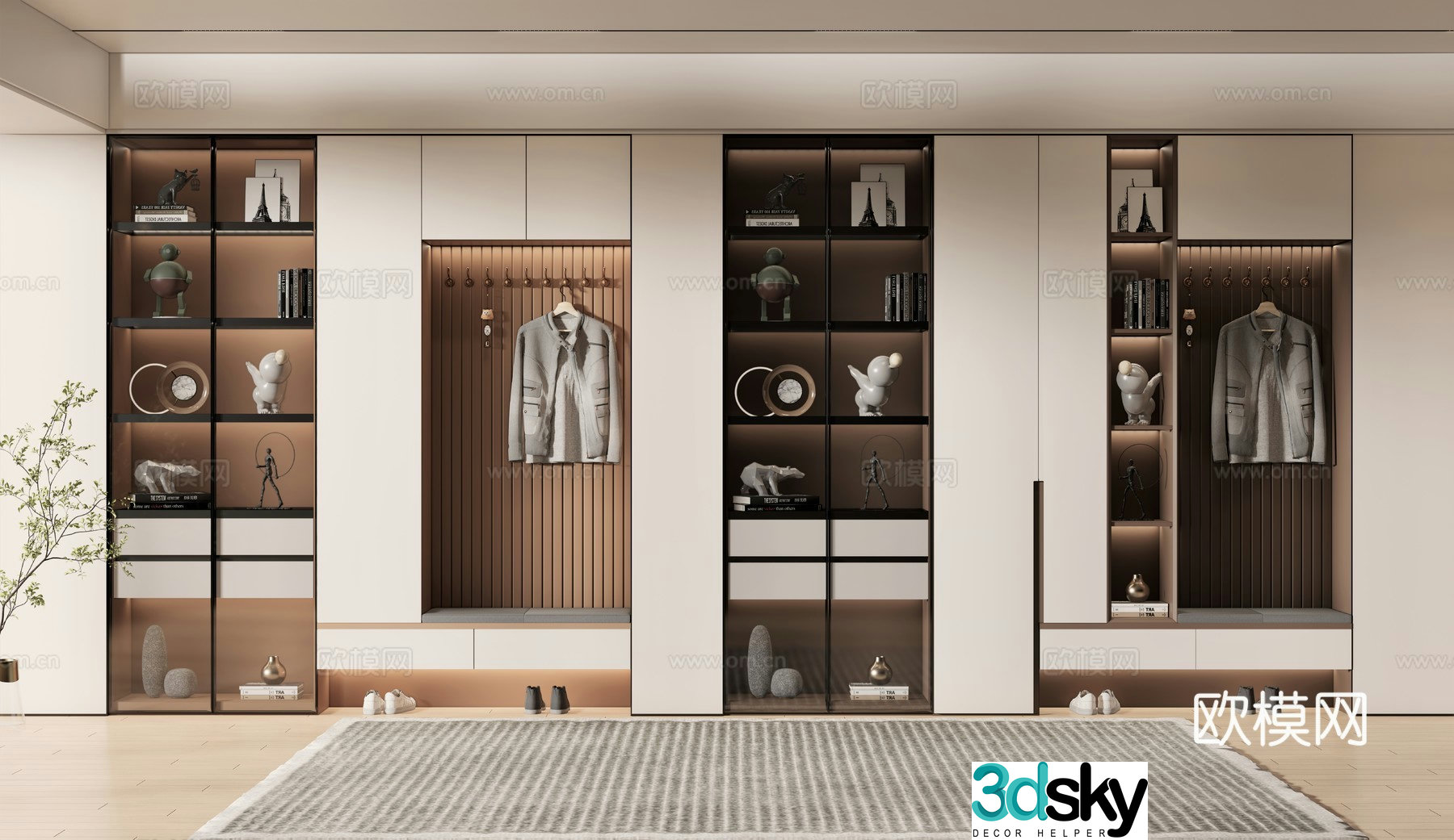 Entry shoe cabinet Entrance shoe cabinet 3D model