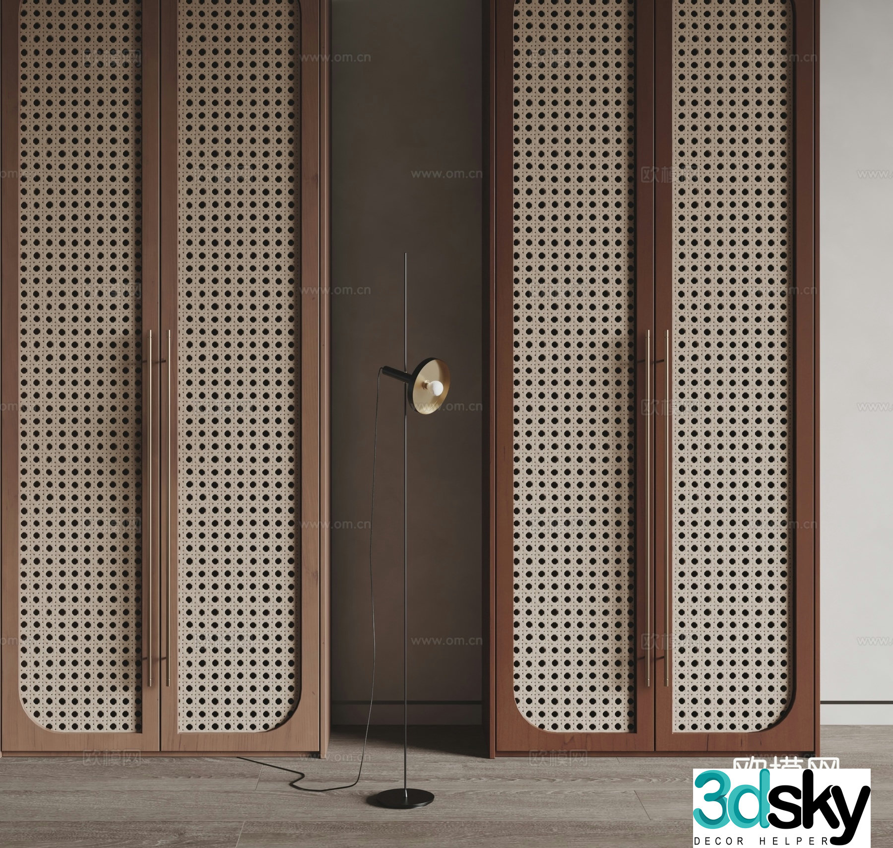 flos wabi-sabi style wardrobe floor lamp 3d model