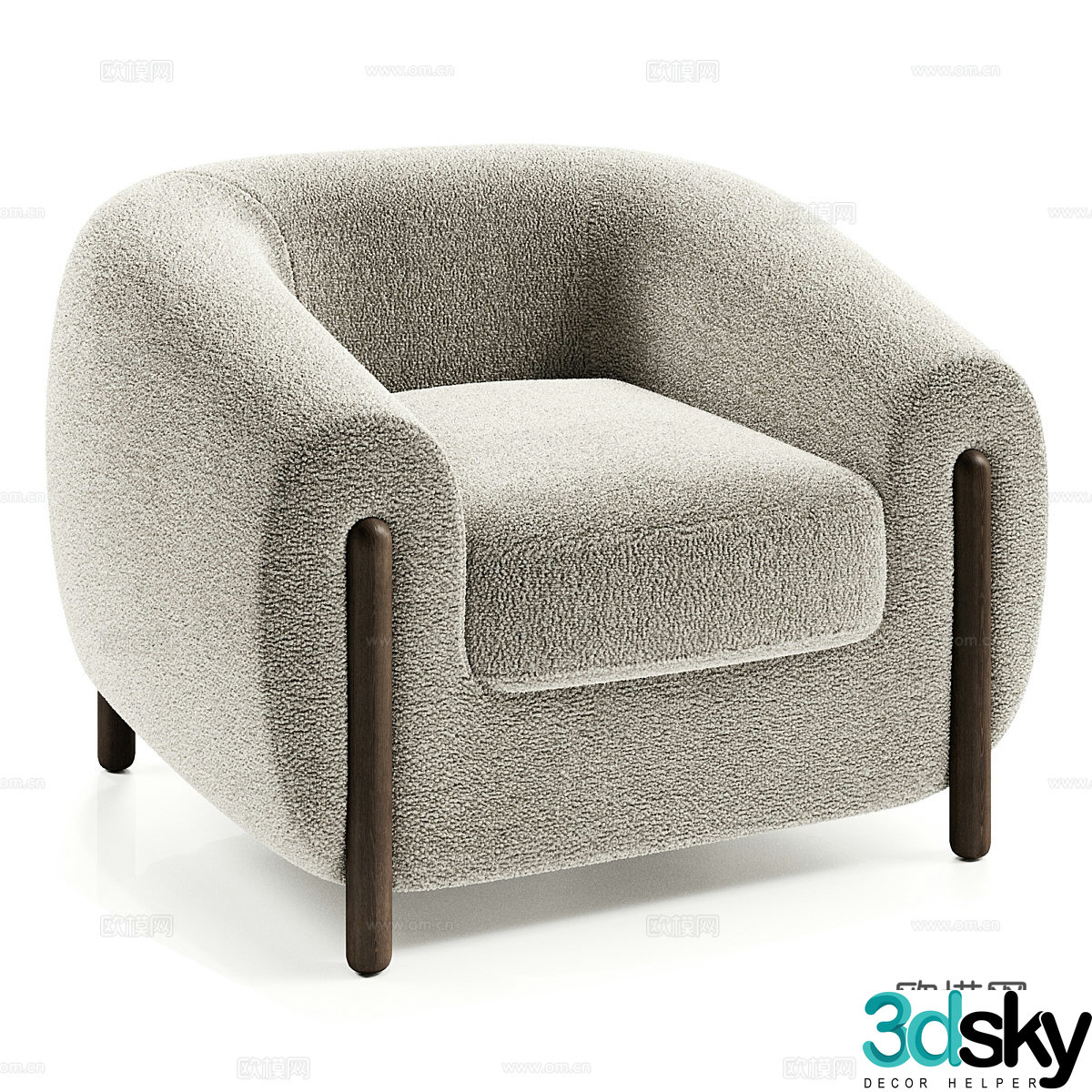 Modern simple single sofa sofa chair 3d model