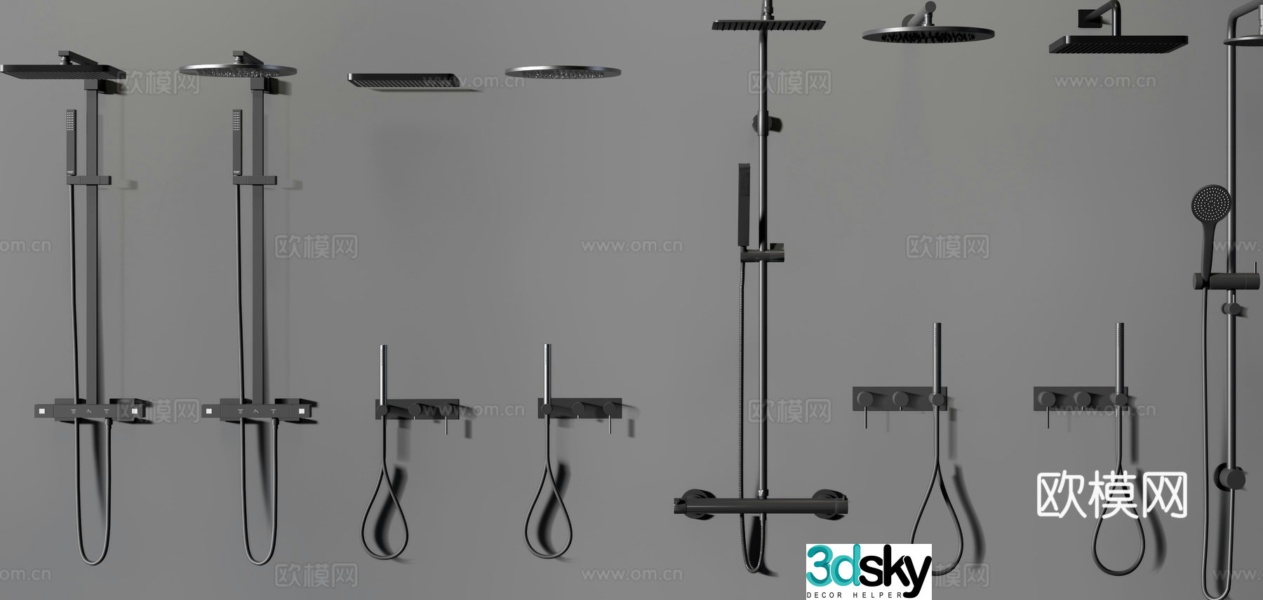 Bathroom supplies shower head shower head 3d model