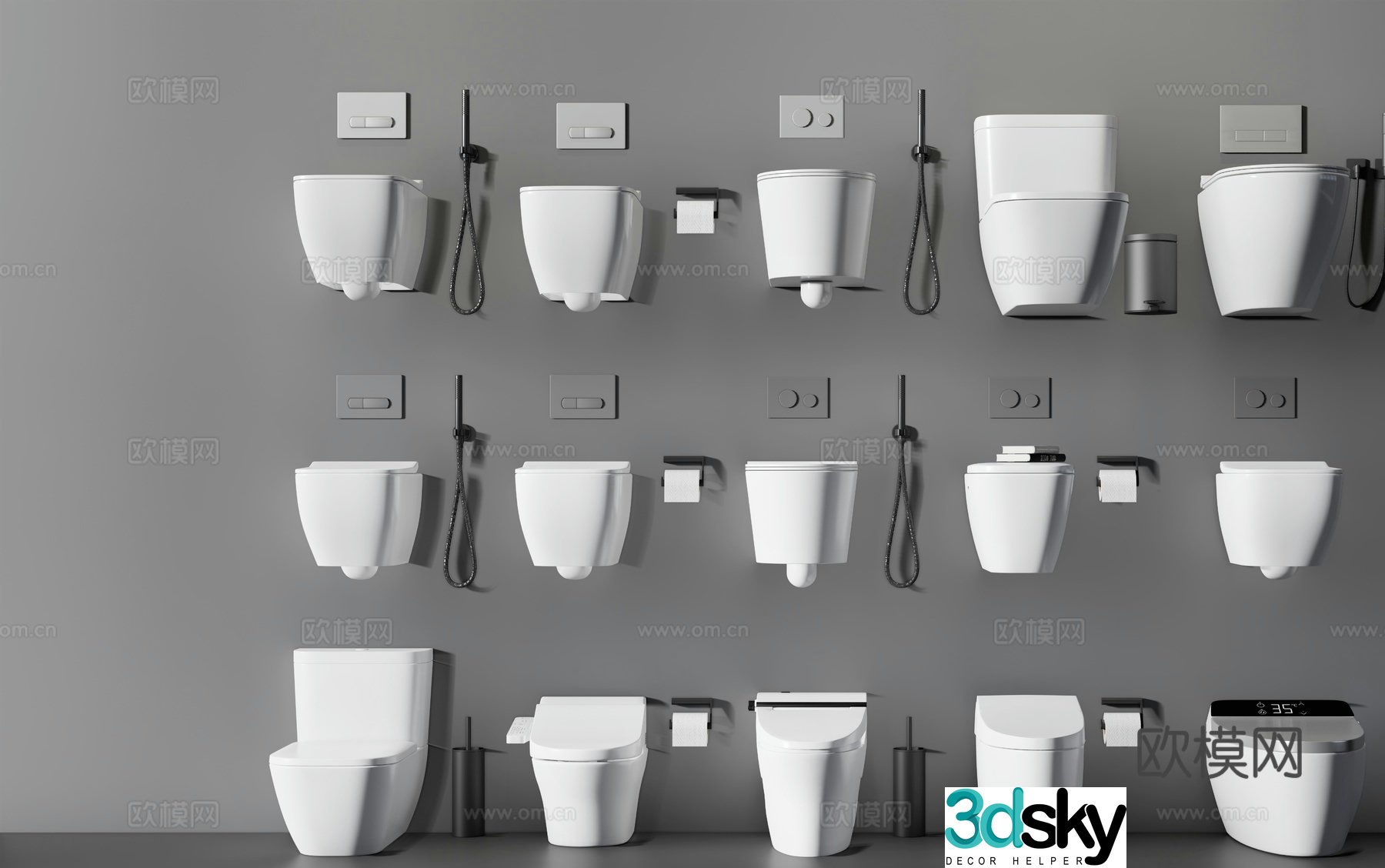 Toilet toilet sanitary ware 3d model
