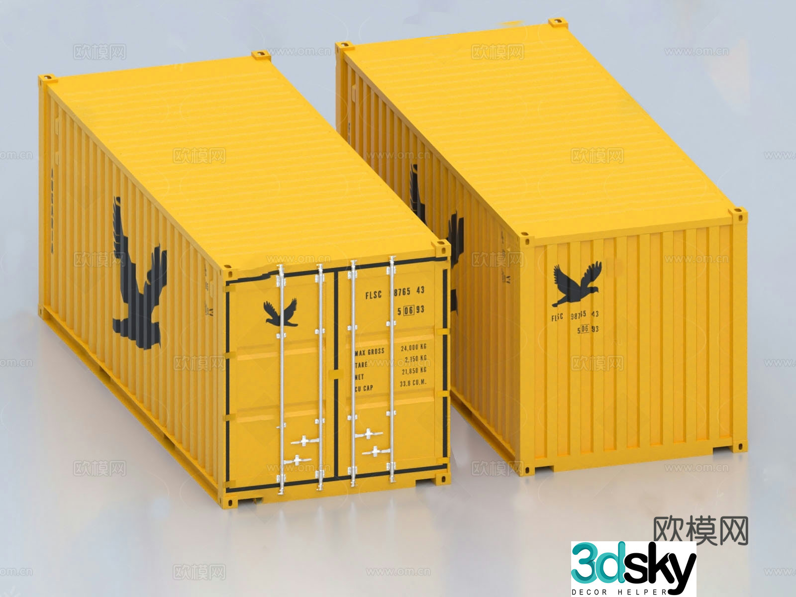 Container Terminal Transport Box Freight Box 3d model