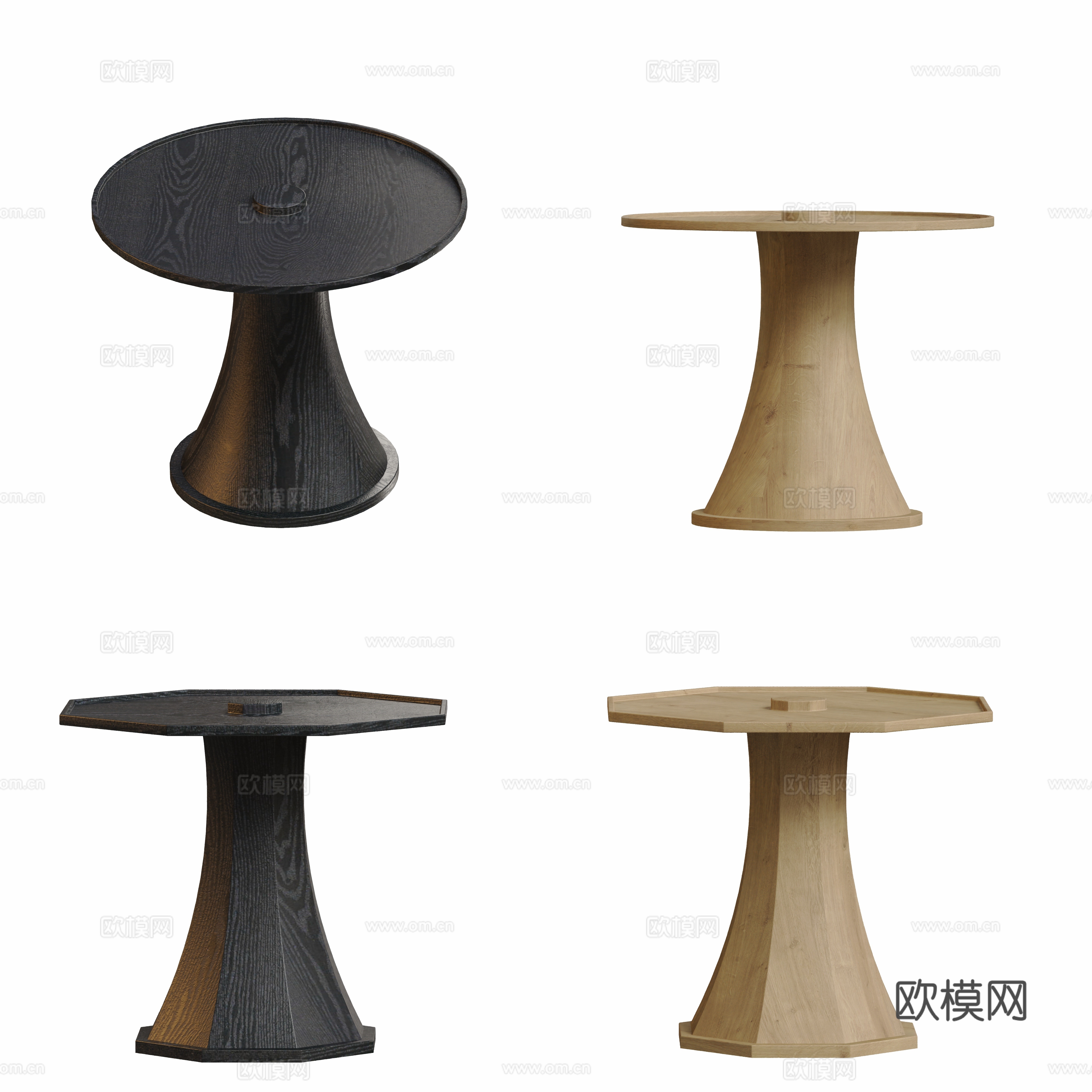 Modern round table corner table side table 3D model