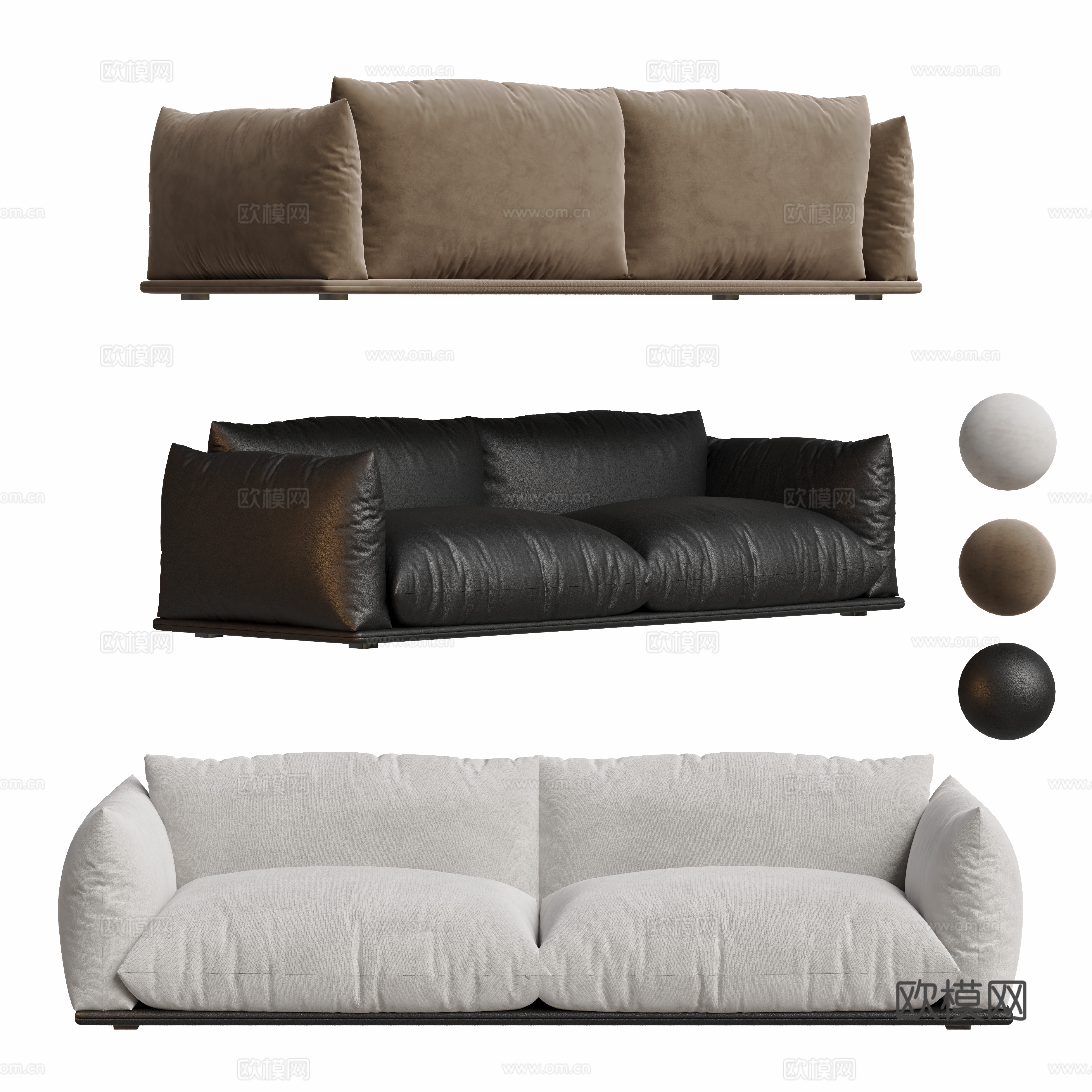 Modern love sofa 3d model
